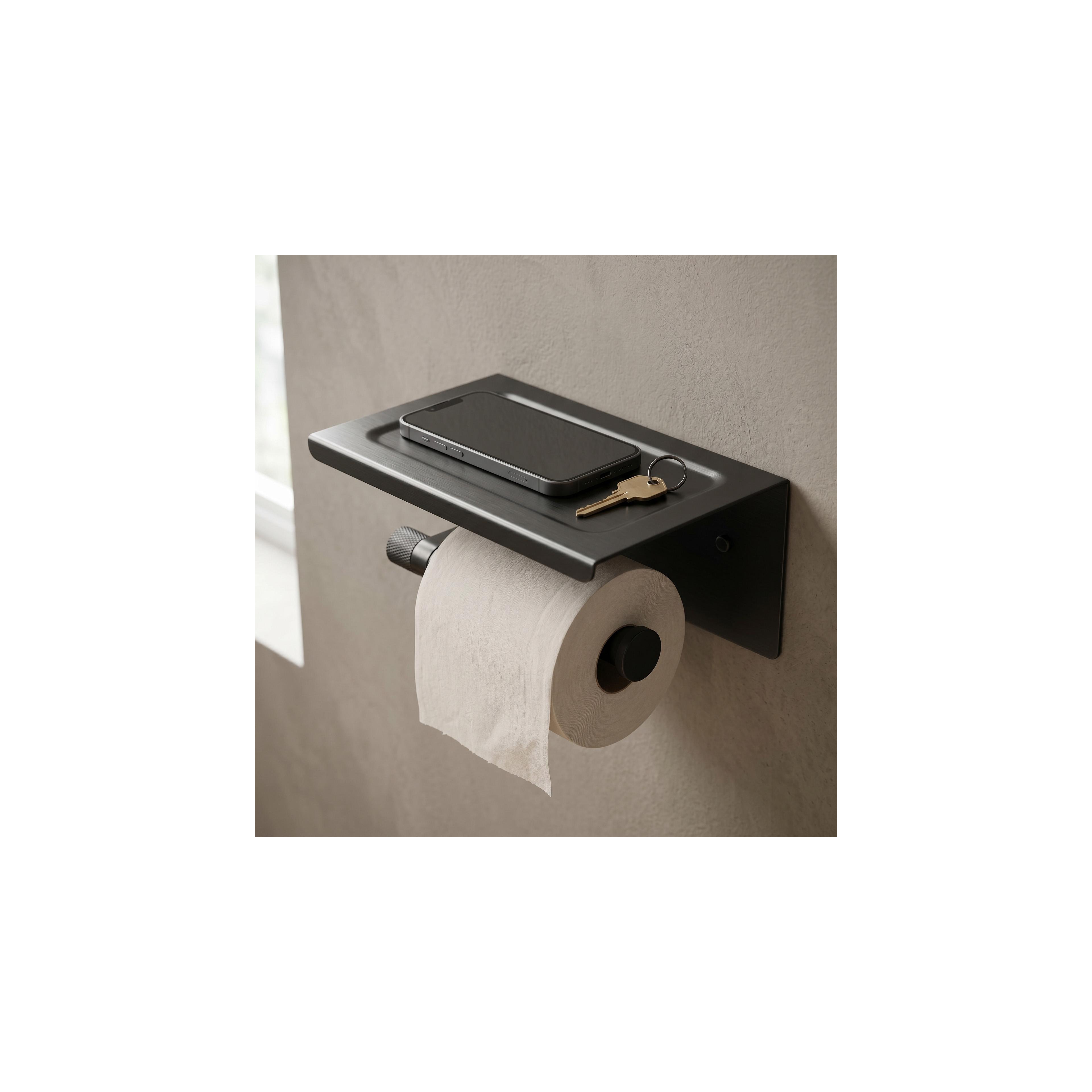 Toilettenpapierhalter mit Ablage 39105A ORI Titan