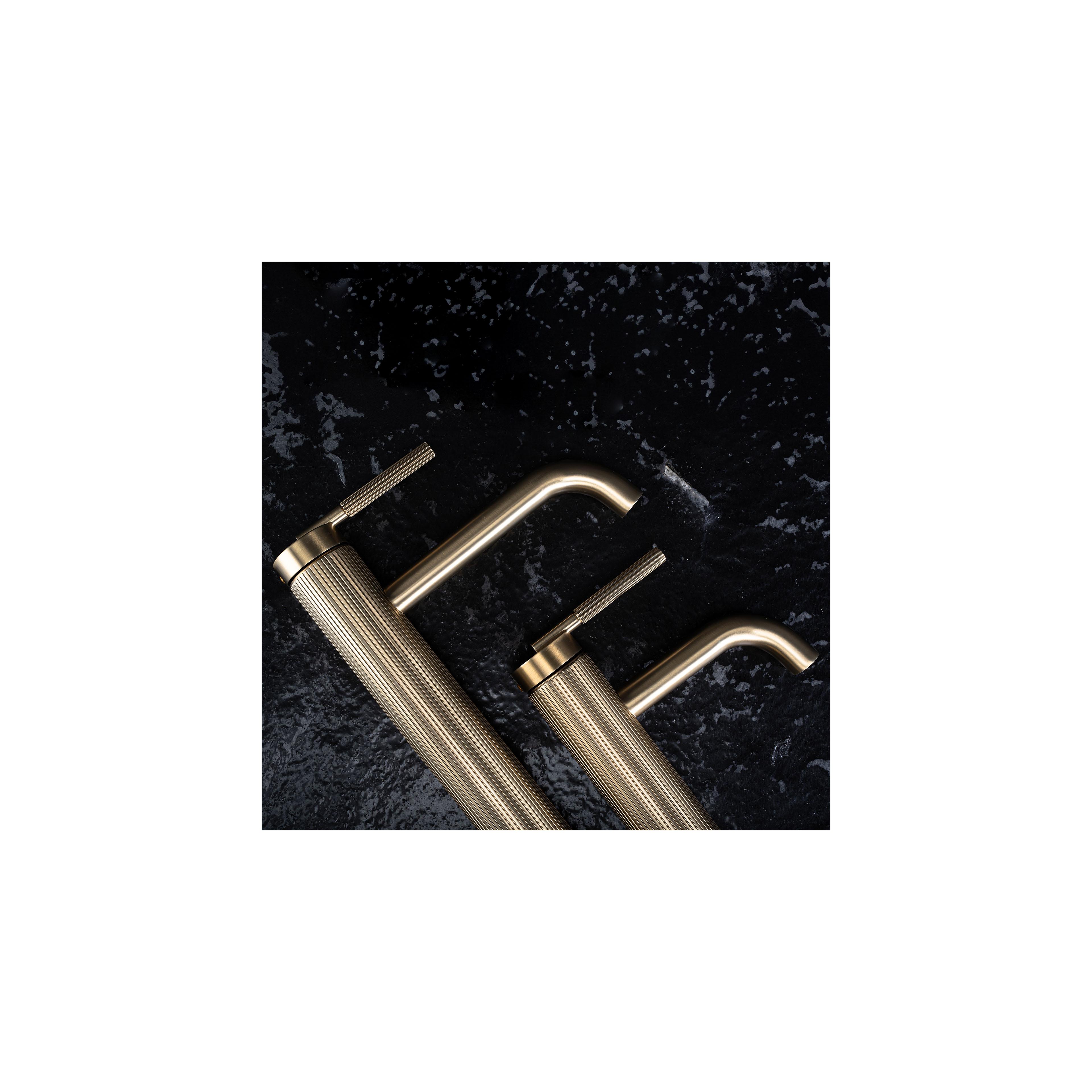 Waschbeckenarmatur Rea Argon Brush Gold high