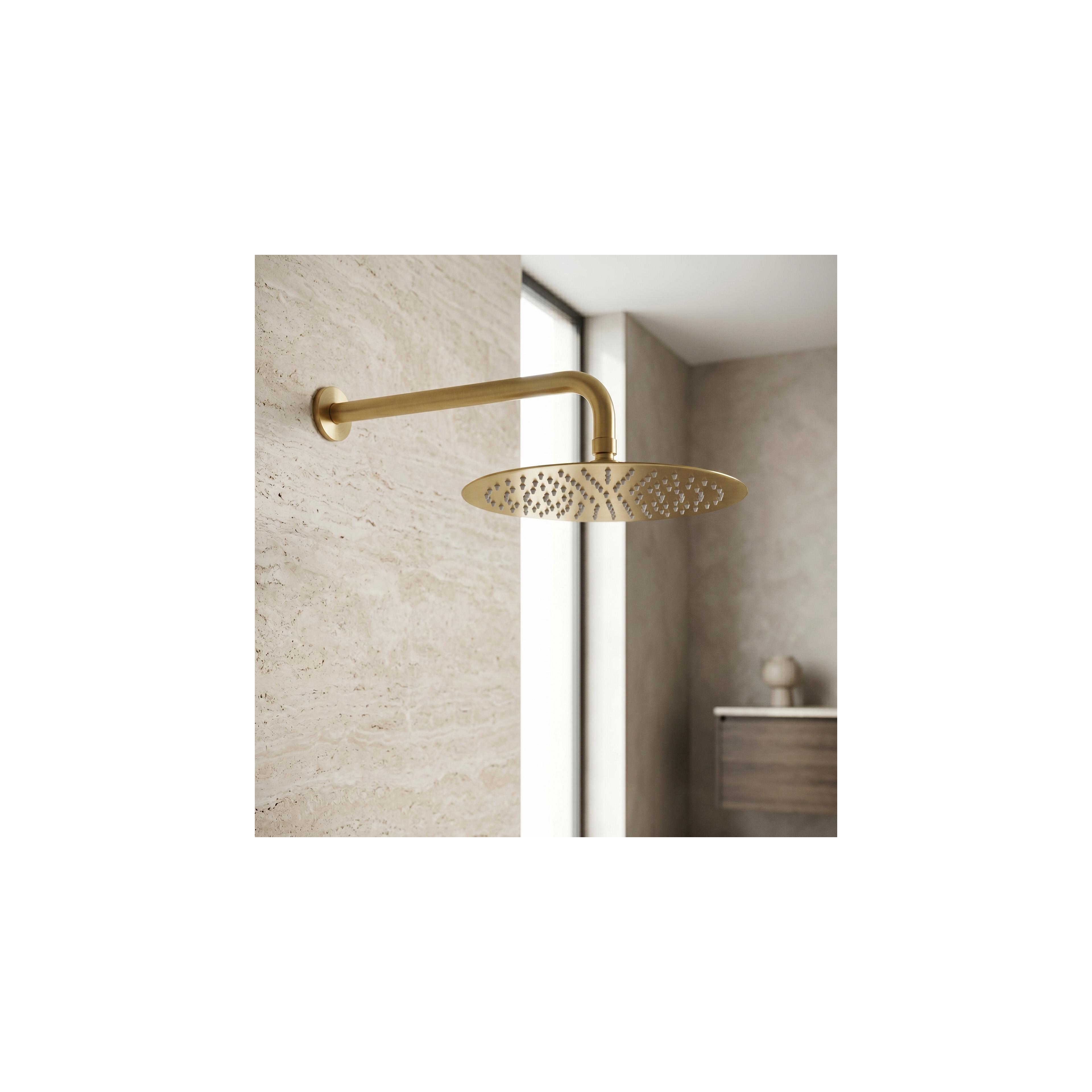 Kerek esőztető zuhanyfej REA JS-P014BG 30cm Brush Gold