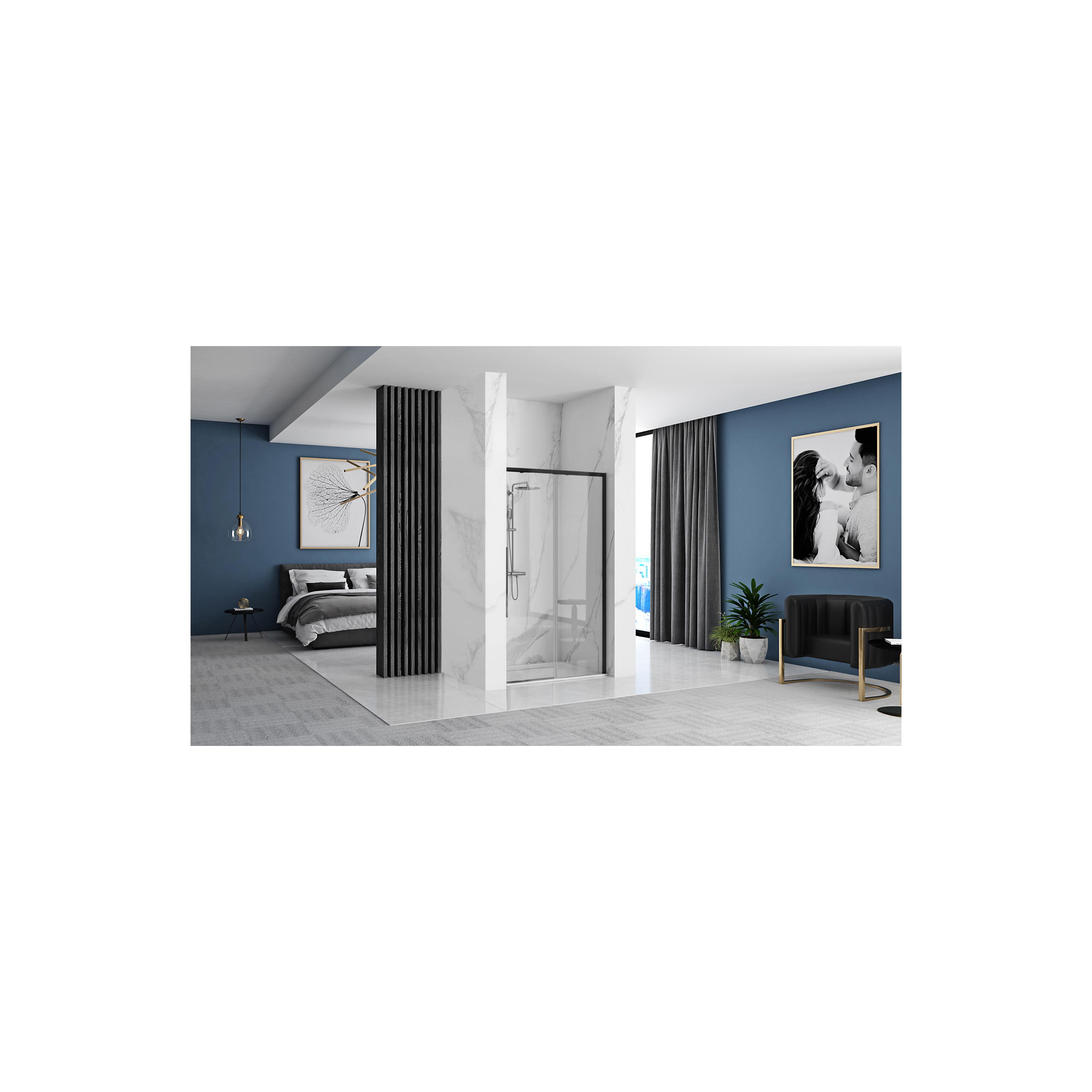 Shower doors SOLAR BLACK MAT 100