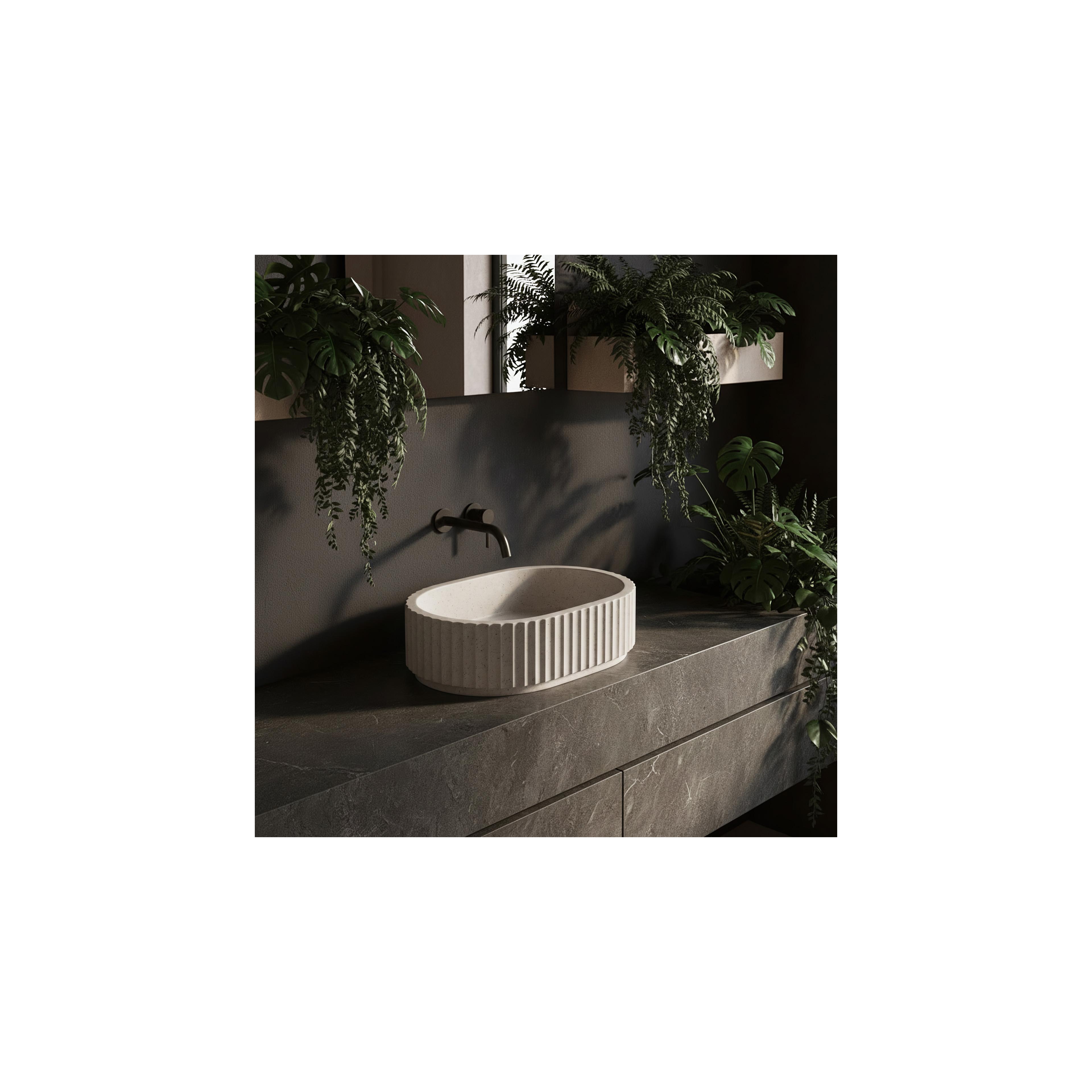 Aufsatzwaschbecken Rea Margaret Beige