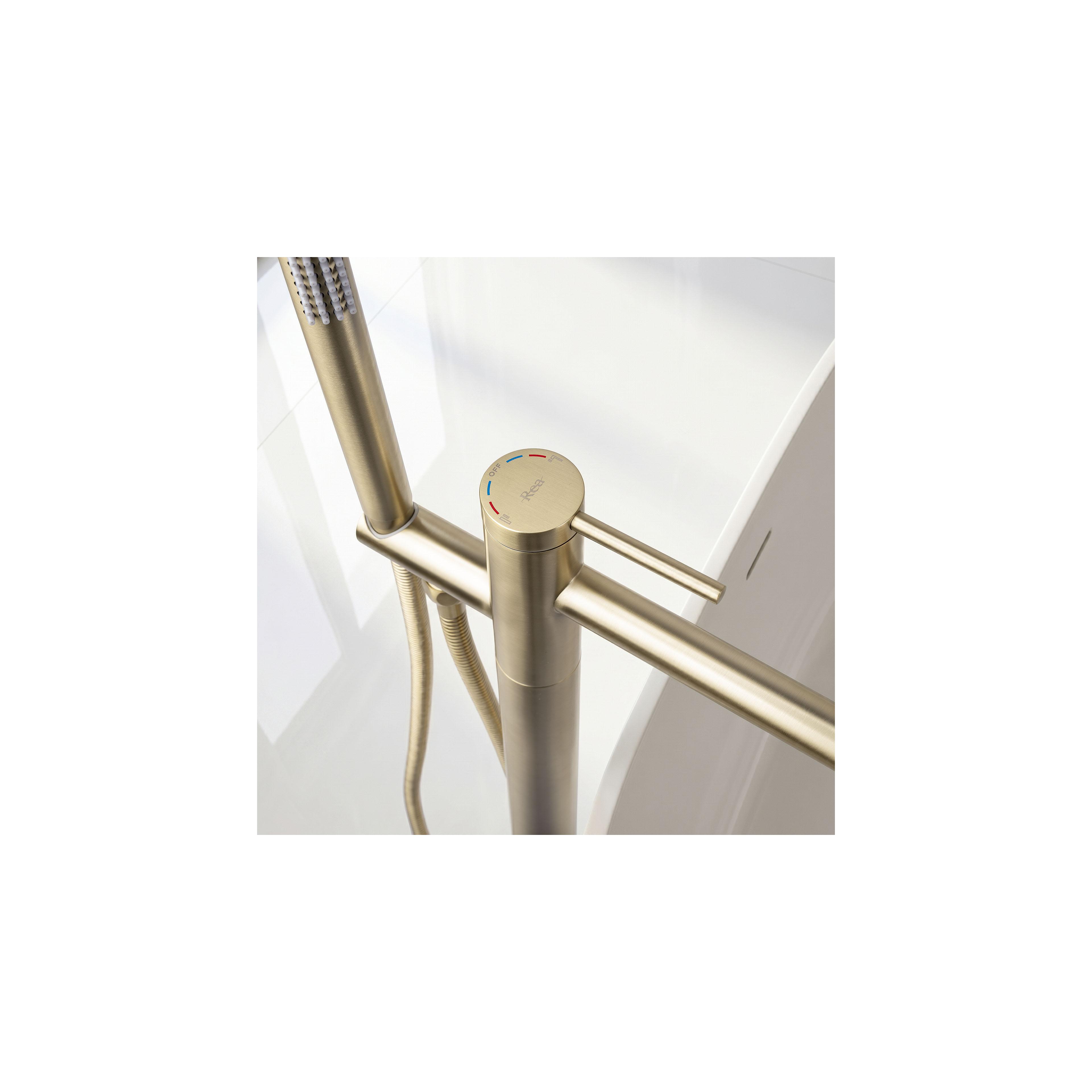 Frei stehende Armatur Rea Clif Brush Gold