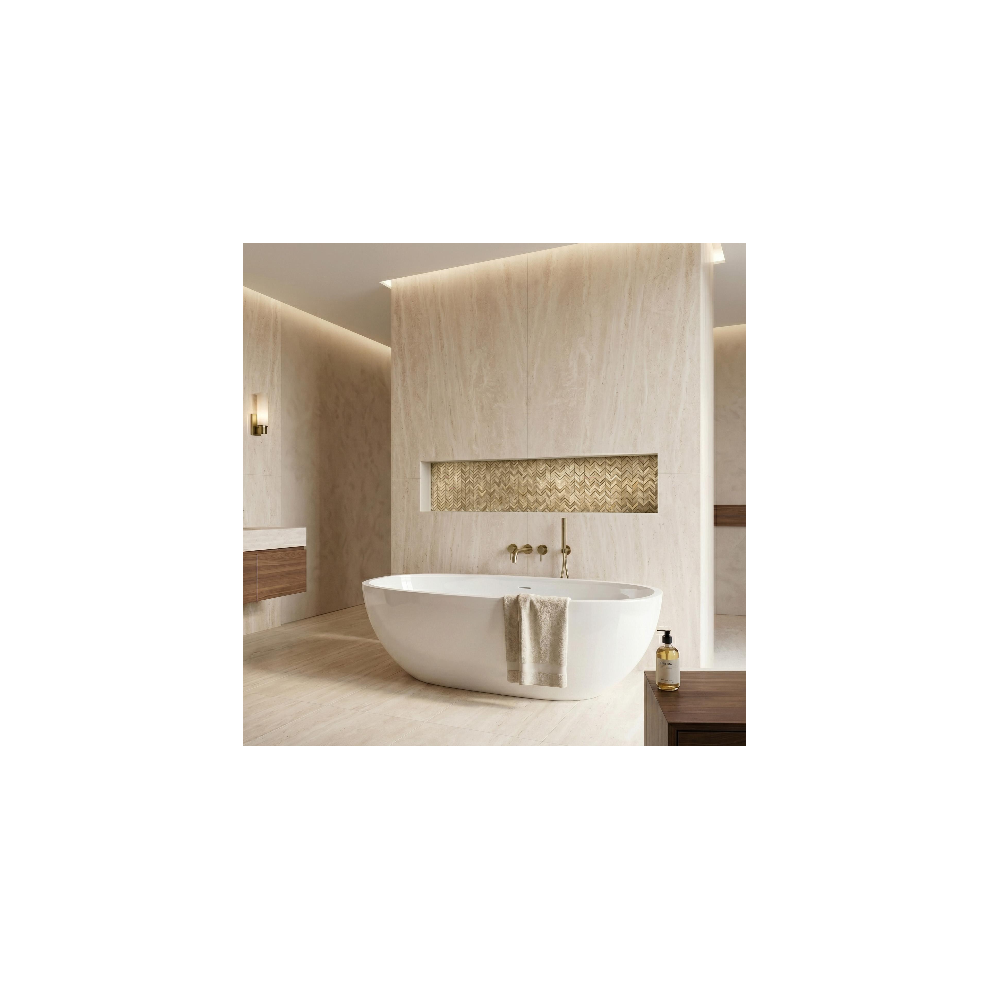 Mosaik Dekor REA P14453A Brush Gold
