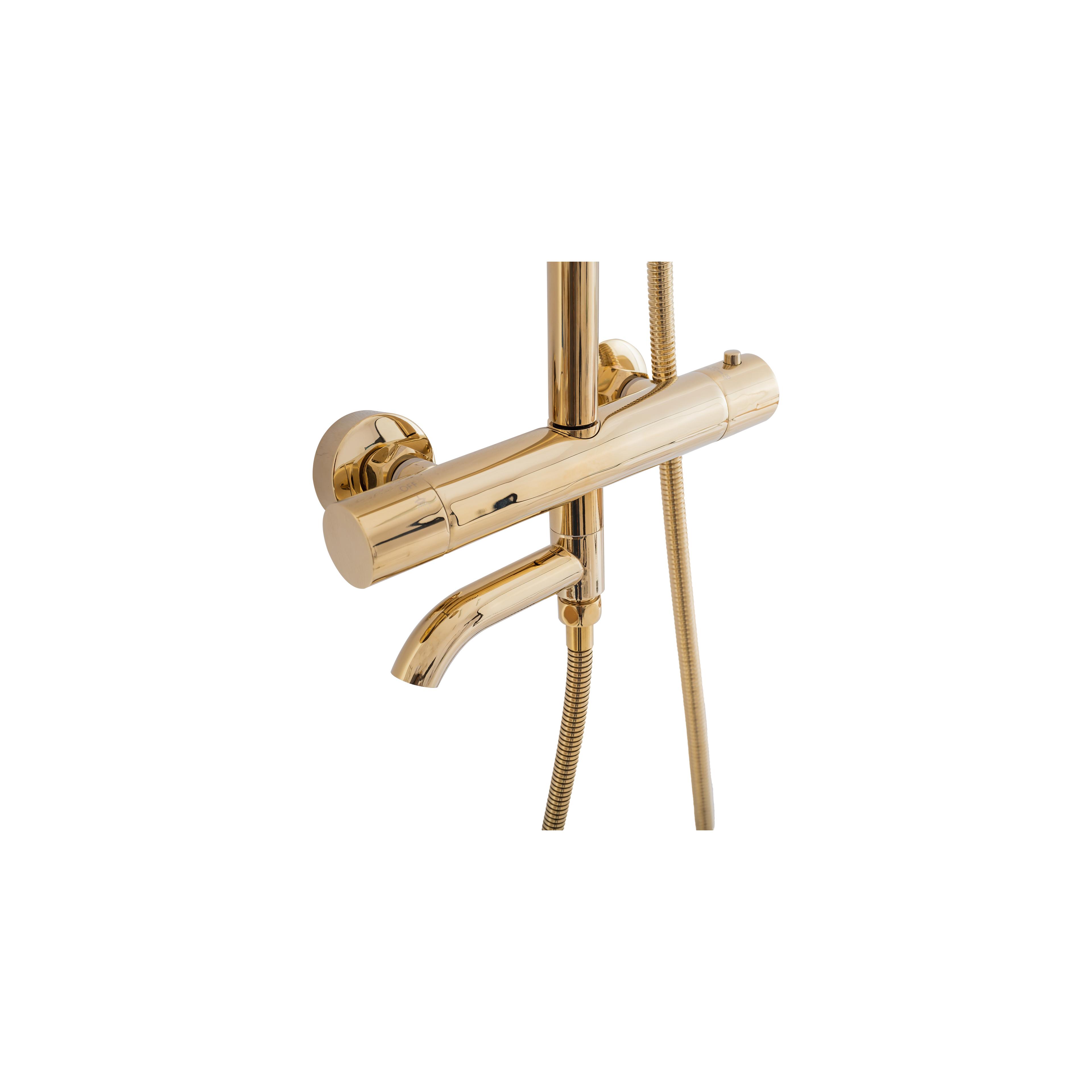 Kit de douche avec thermostat Lungo Gold