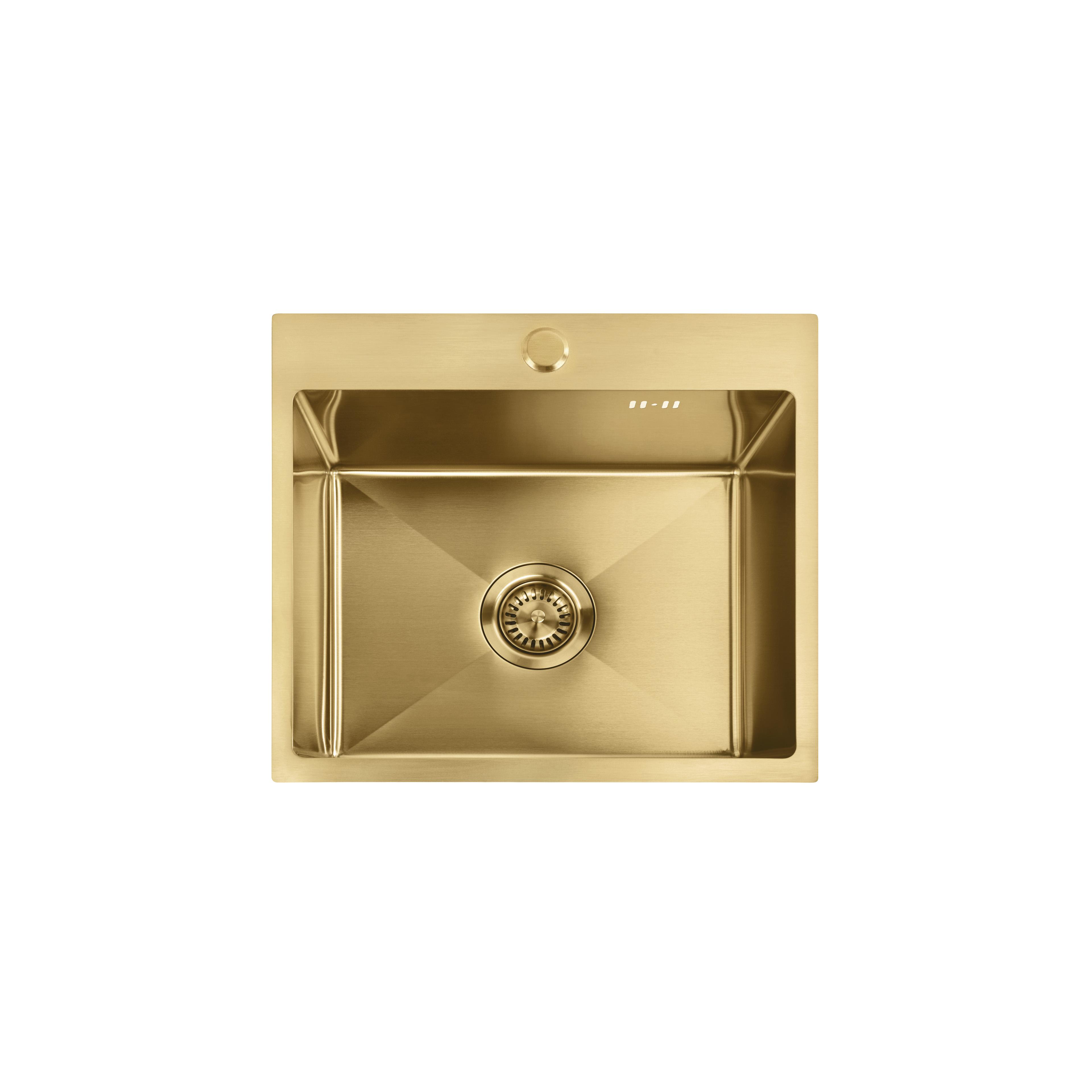 Edelstahlspüle Leo 50 BRUSH GOLD