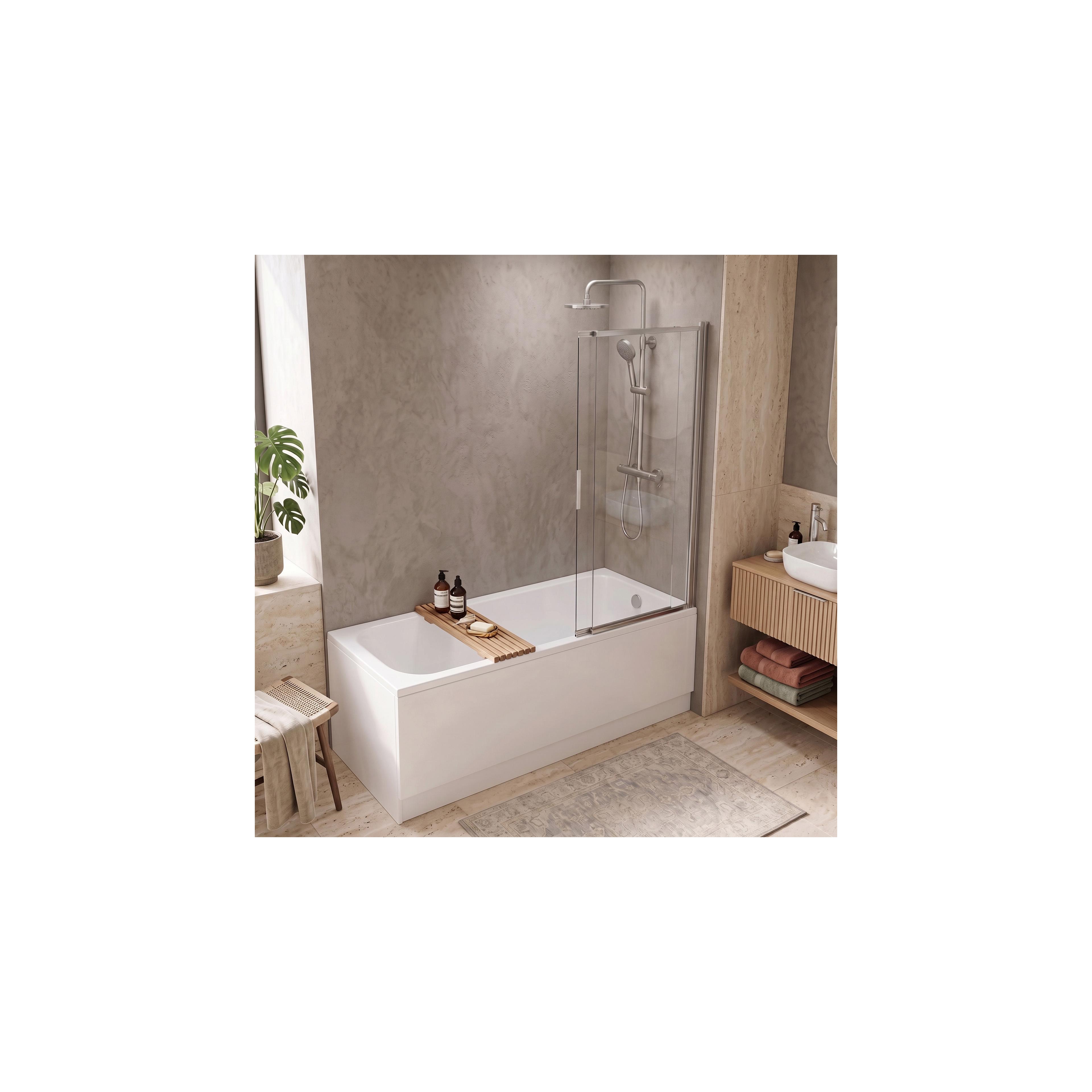 Badewannen-Duschwand Schiebetür REA Dario Chrome 120