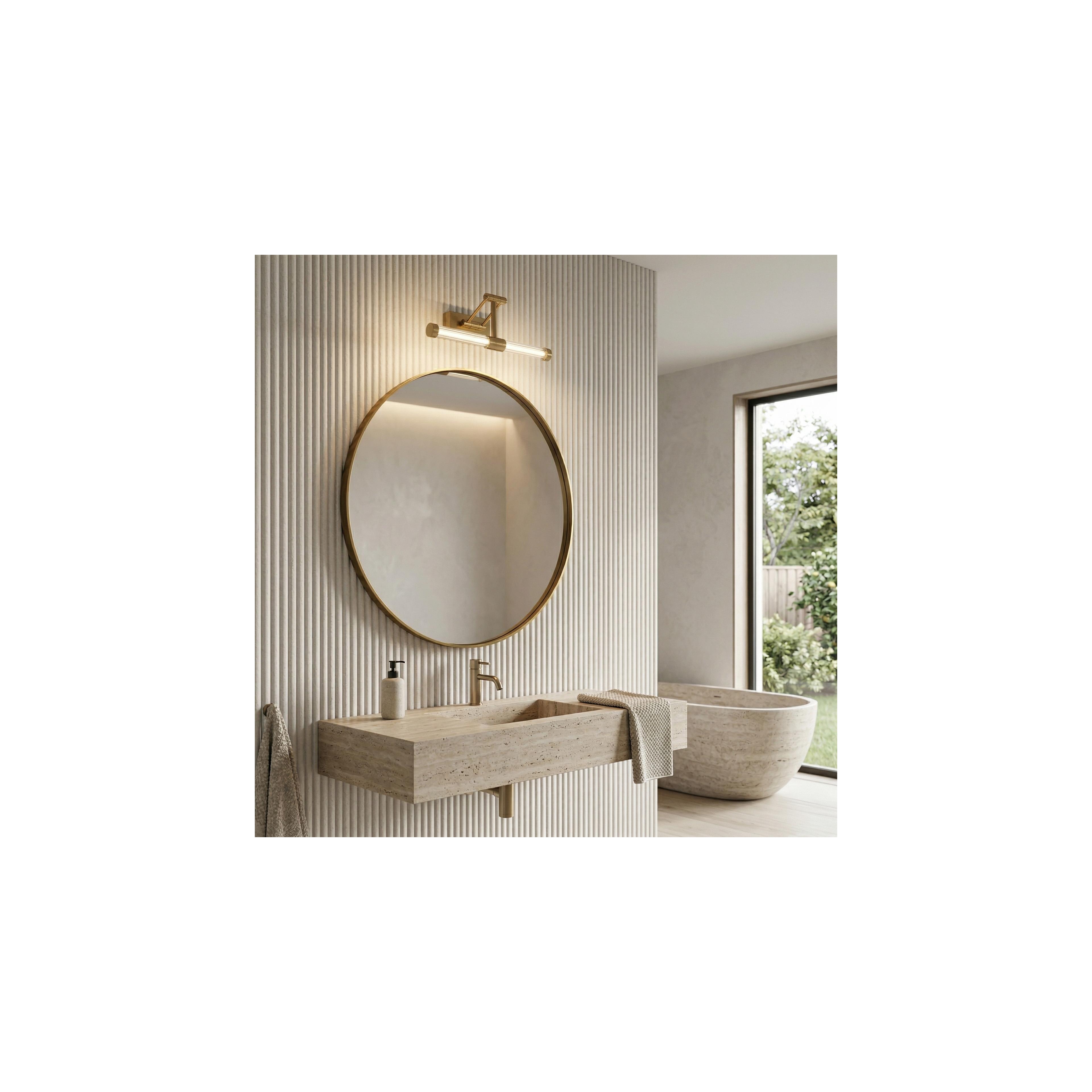 Koupelnové nástěnné LED svítidlo APP1899-1W 40cm BRUSH GOLD