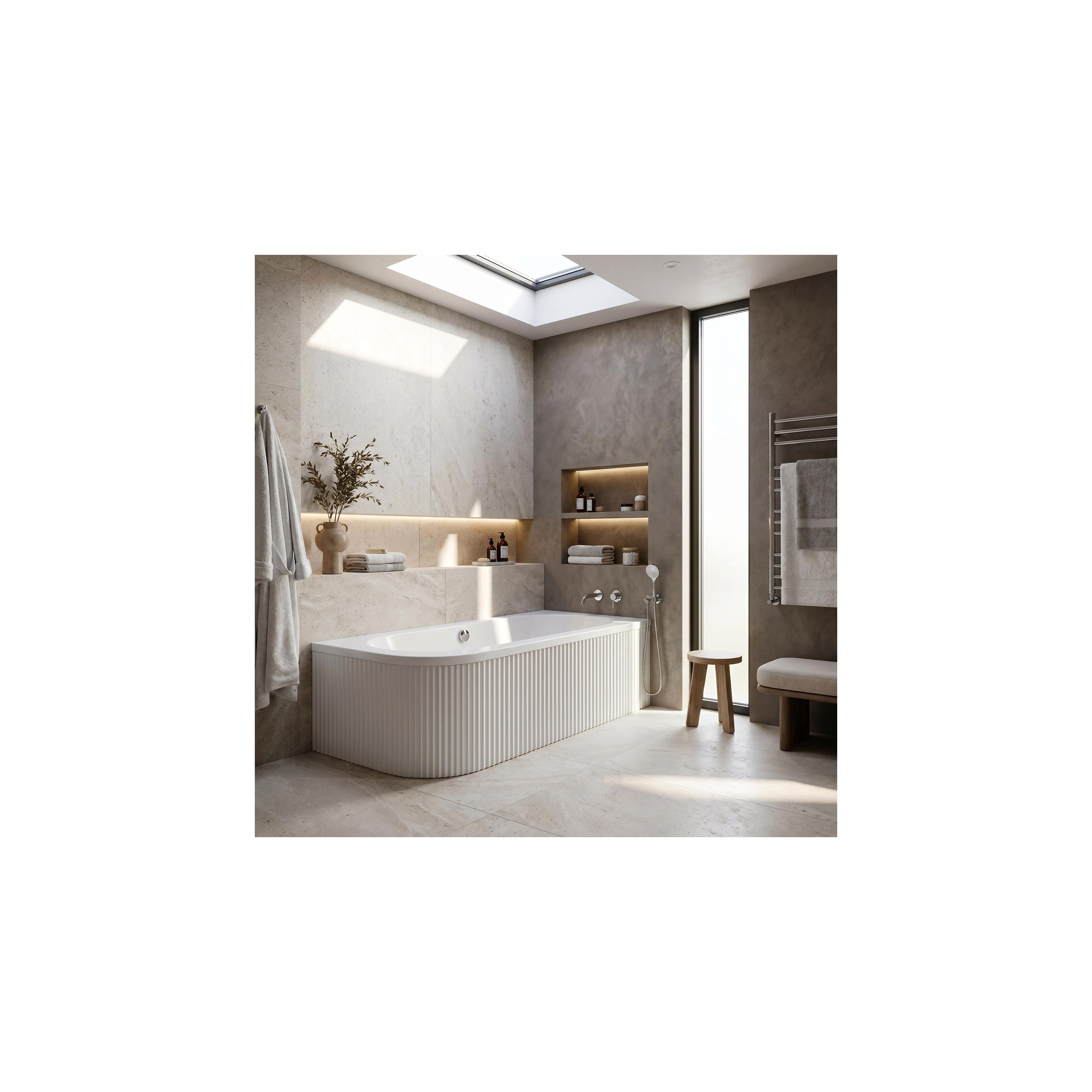 Acryl Eckbadewanne Rea Orion Stripe Right 170cm