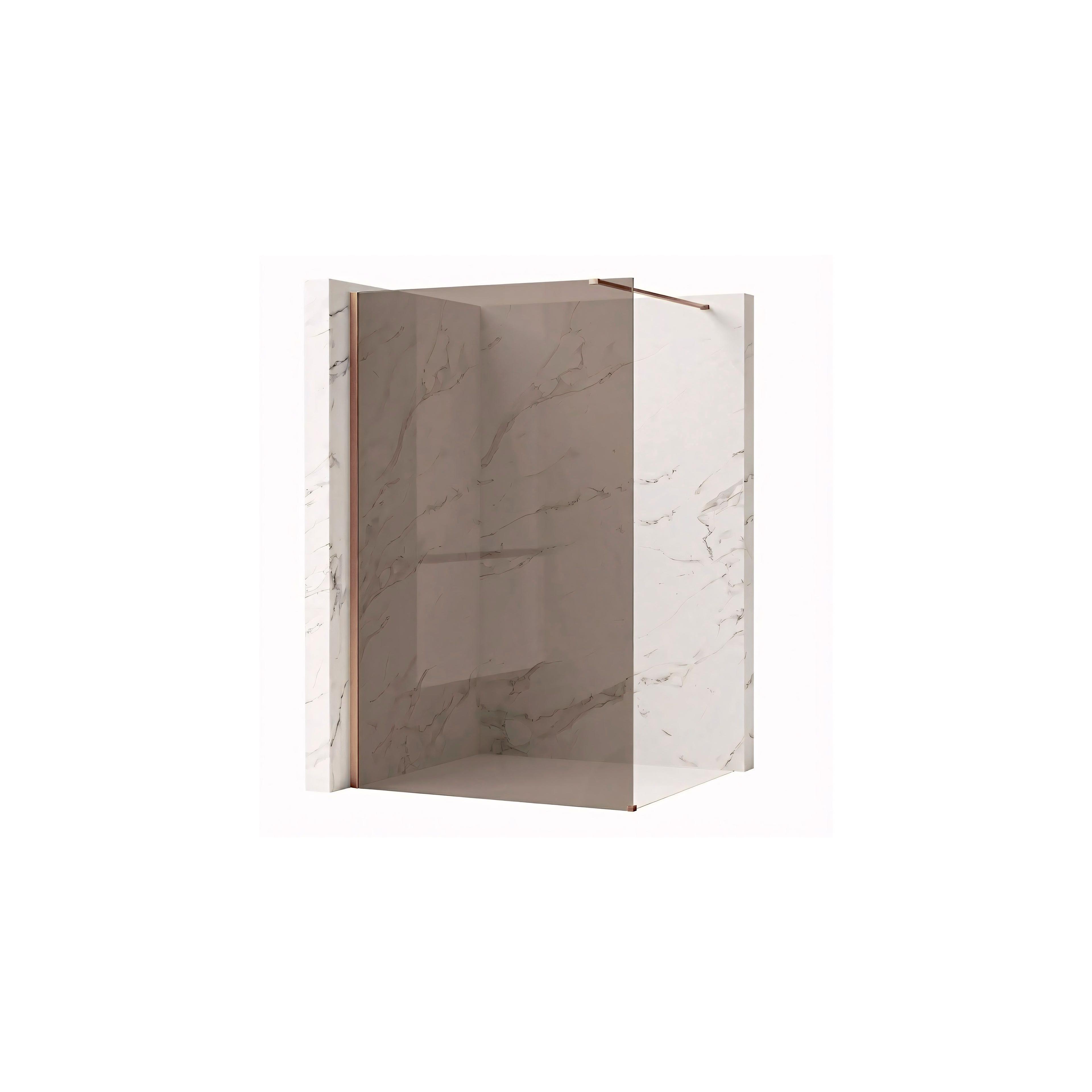 Duschwand Rea Flexi Brown / Brush Copper 90