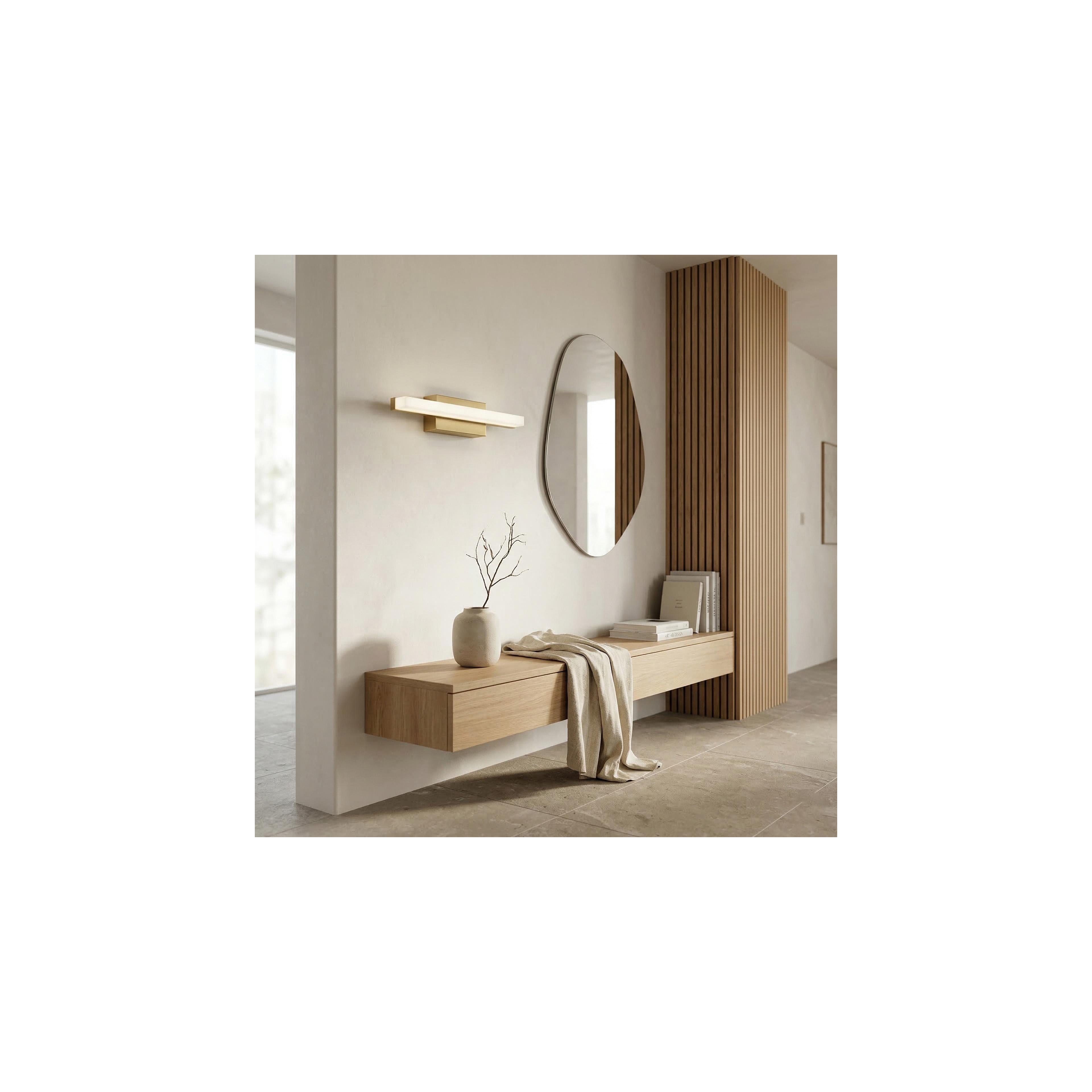 VÆGLAMPE TIL BADEVÆRELSET LED 42CM APP1851-1W BRUSH GOLD