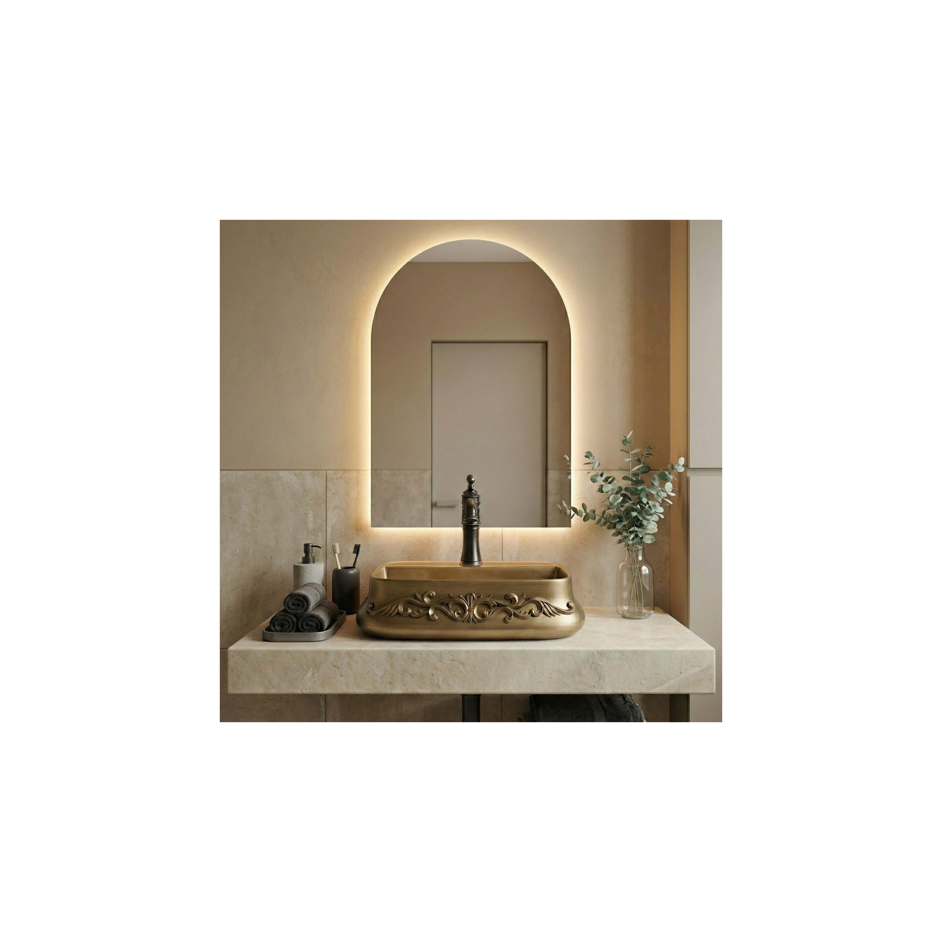 Opzetwastafel Rea Castel