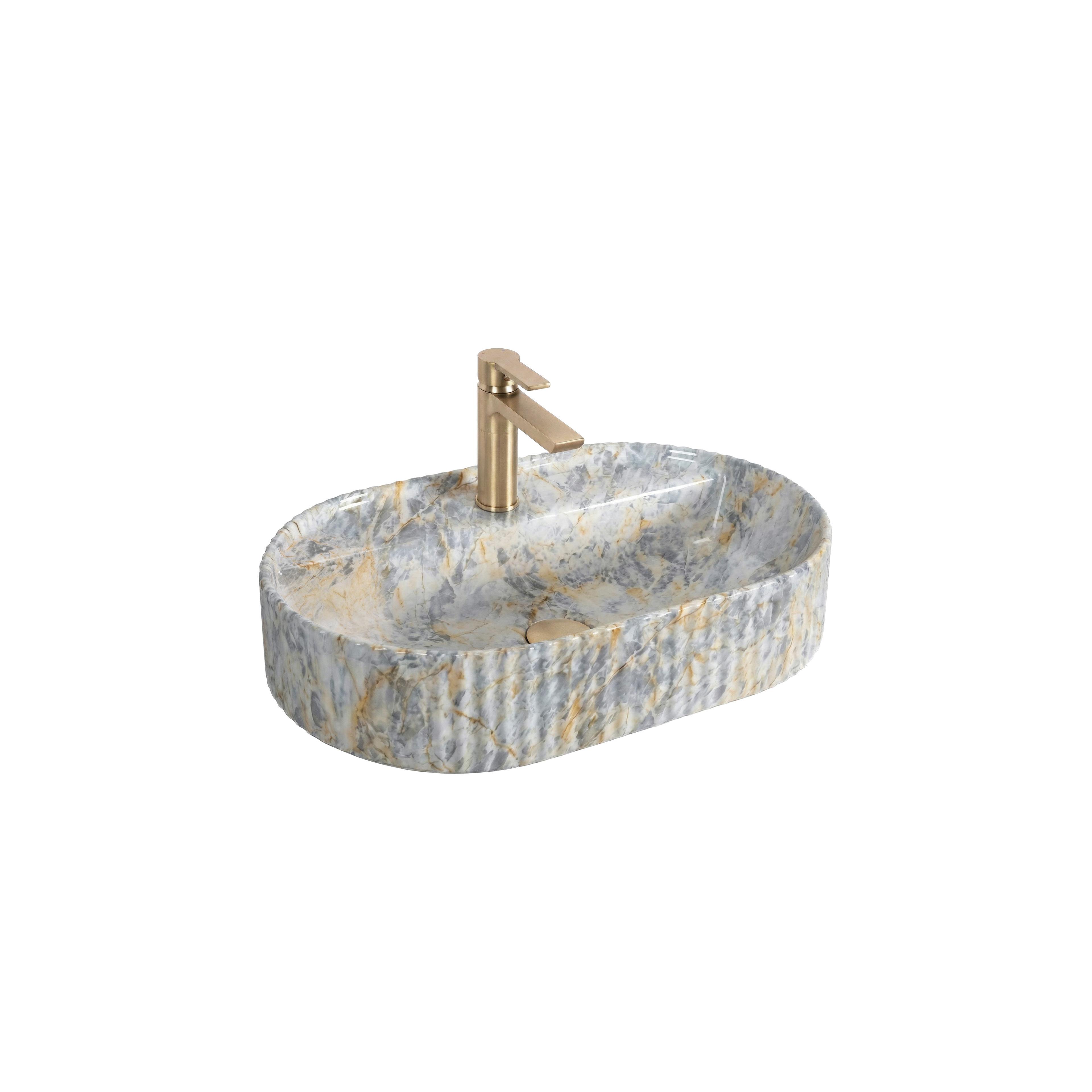 Umywalka nablatowa Rea Marcela 60 Ruststone