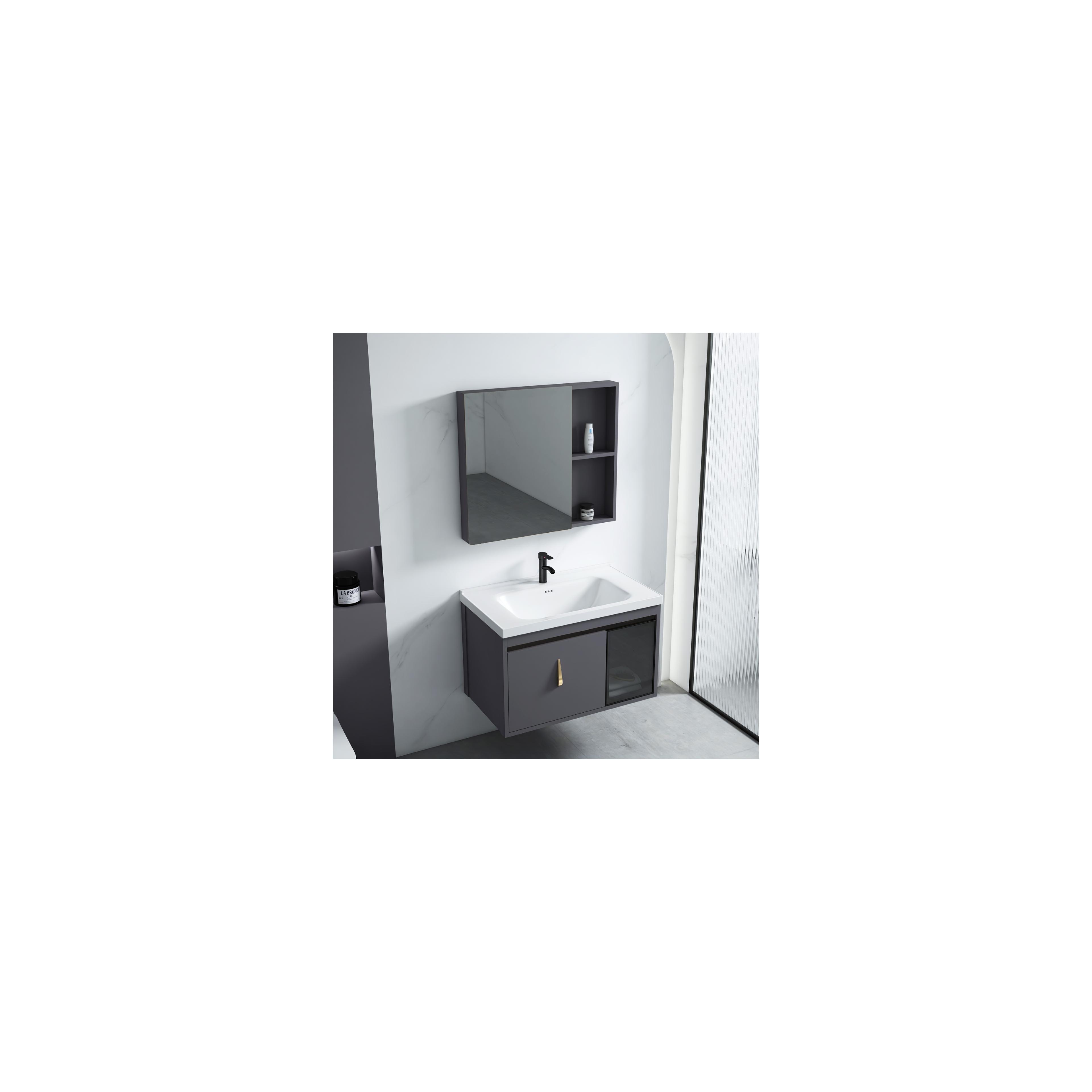 Badezimmermöbel-Set mit Waschbecken Paris 60cm Grey