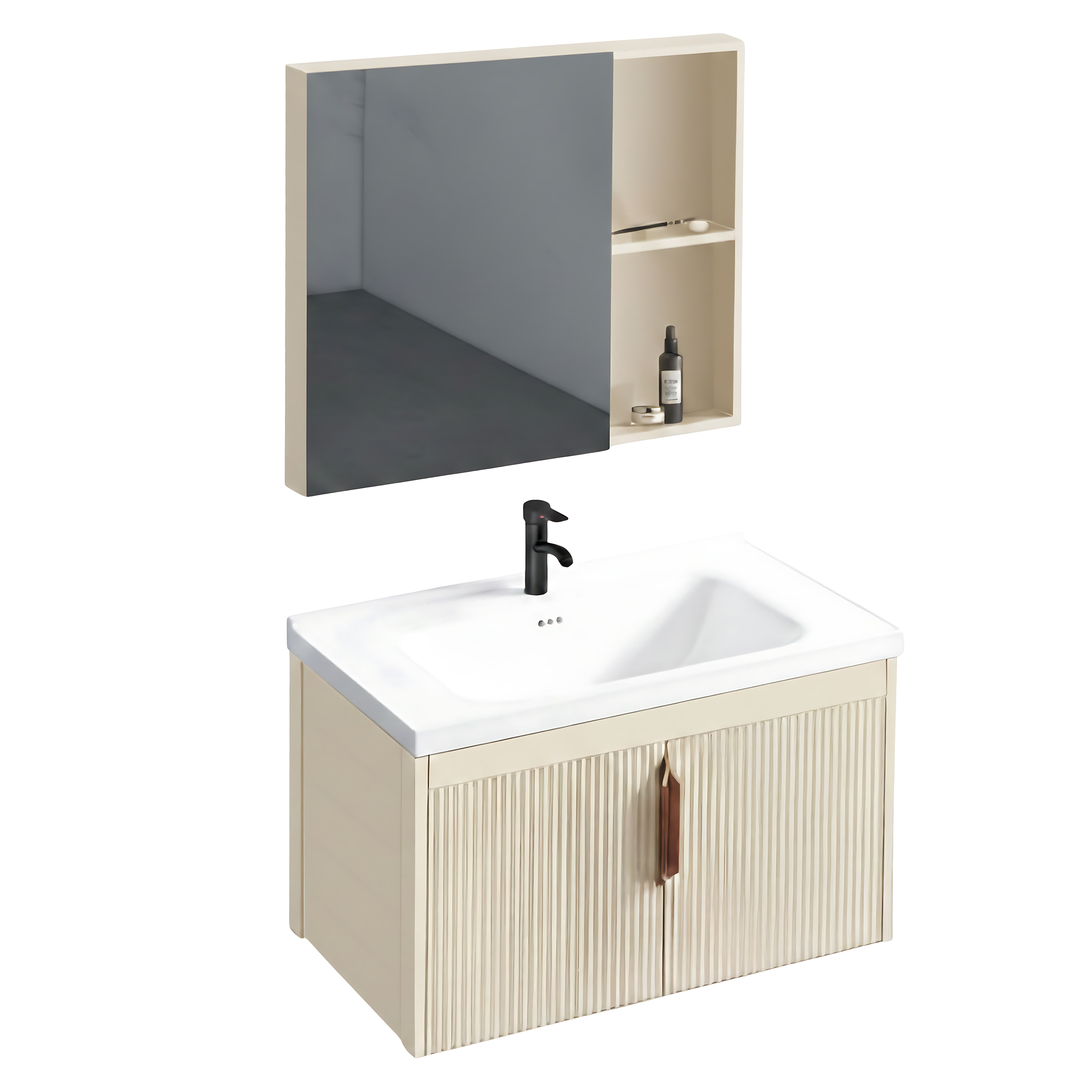 Badezimmermöbel-Set mit Waschbecken Astor 60 cm Beige