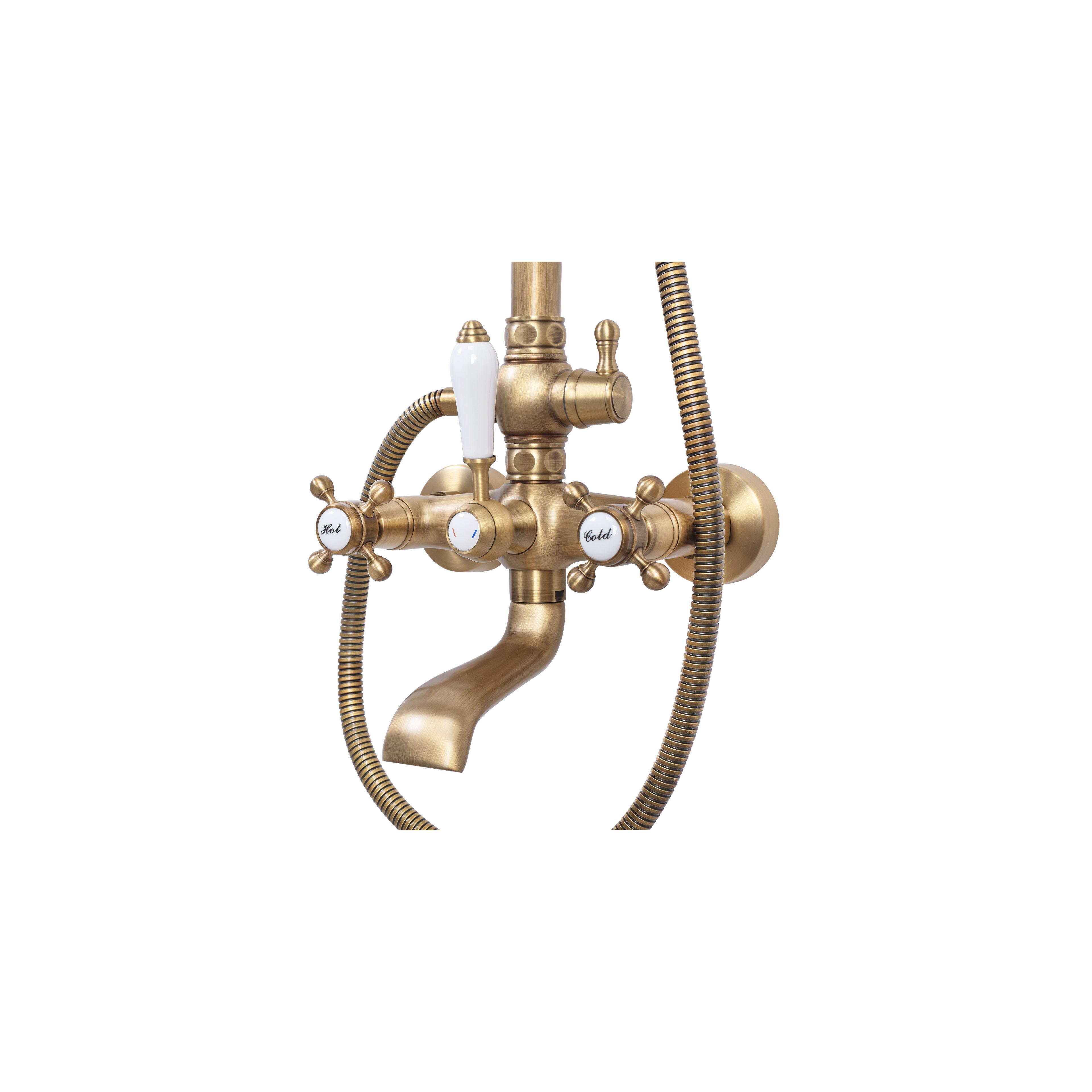 Shower set REA BERGAMO antique bronze
