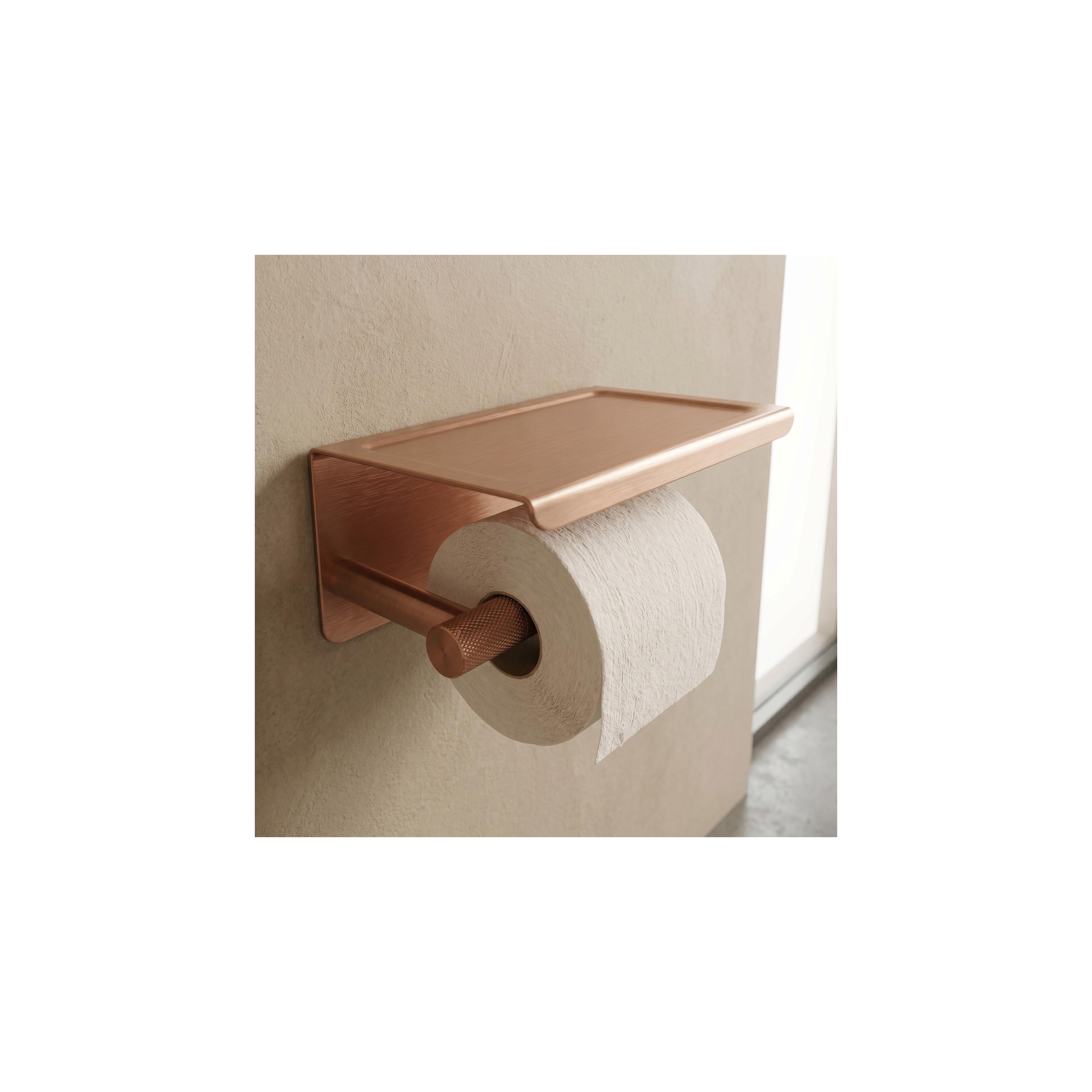 Toilettenpapierhalter mit Ablage 6613 Modern Copper