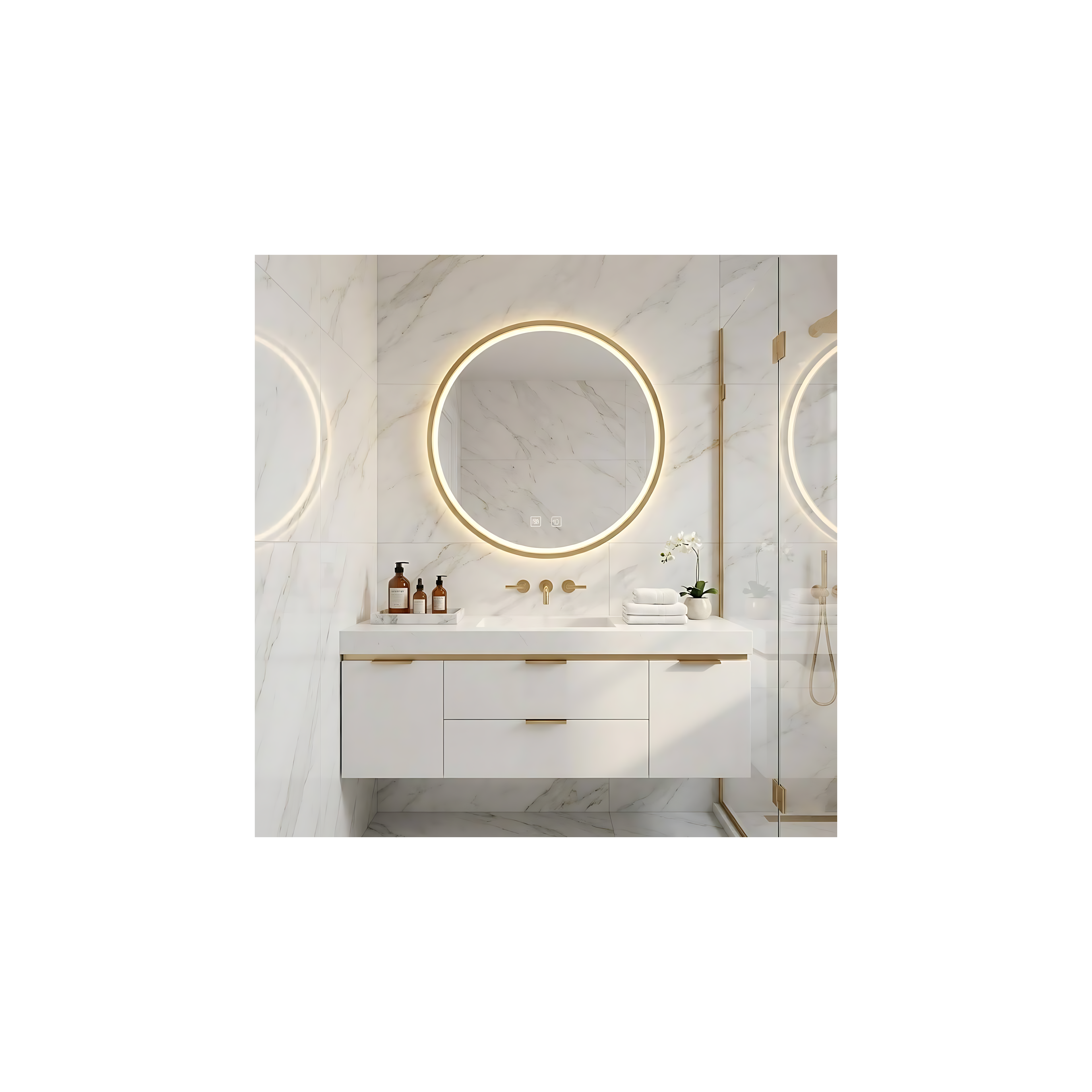 LED SEINÄPEILI 60cm MMJ BRUSH GOLD