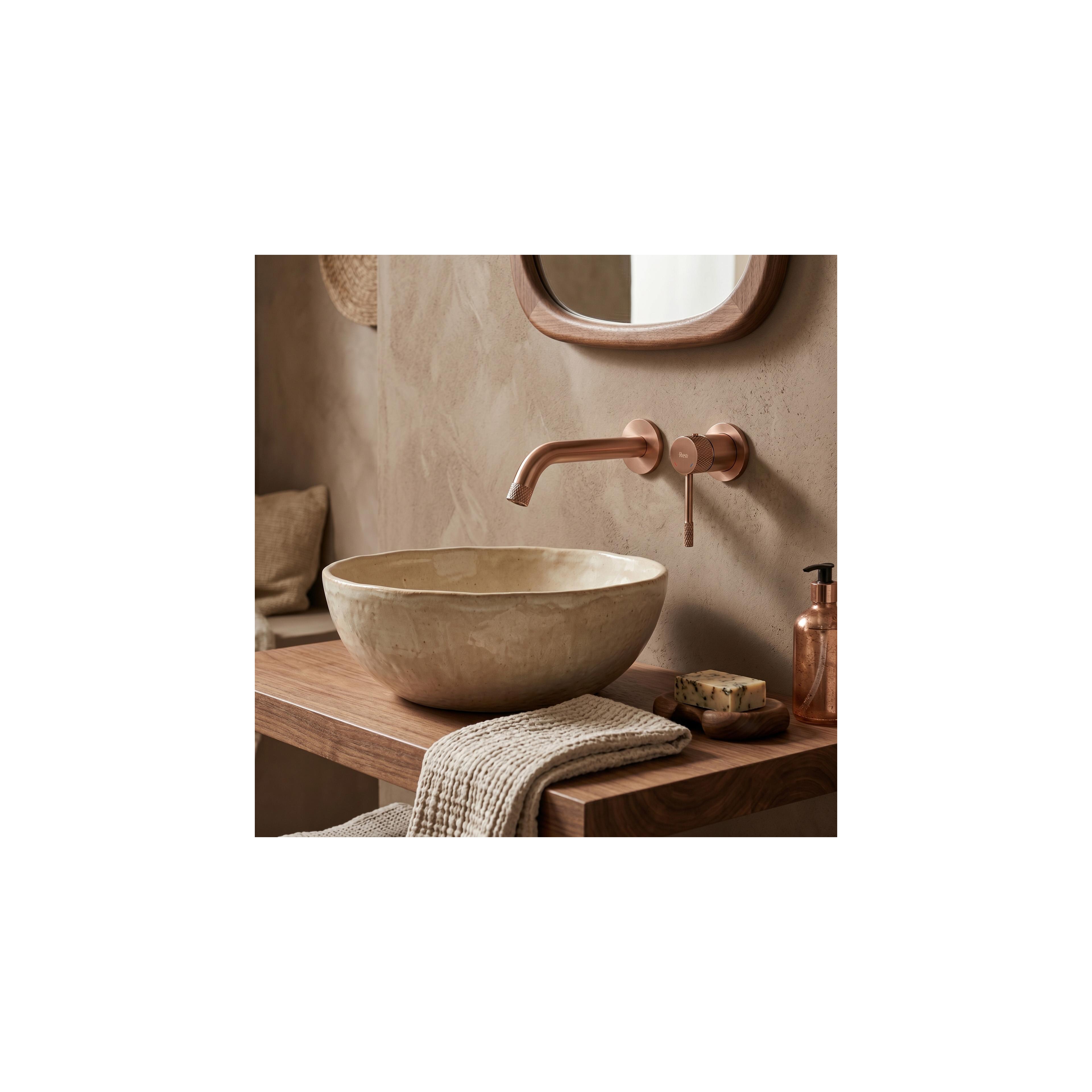 Wall Mounted faucet REA Venti Brush Copper
