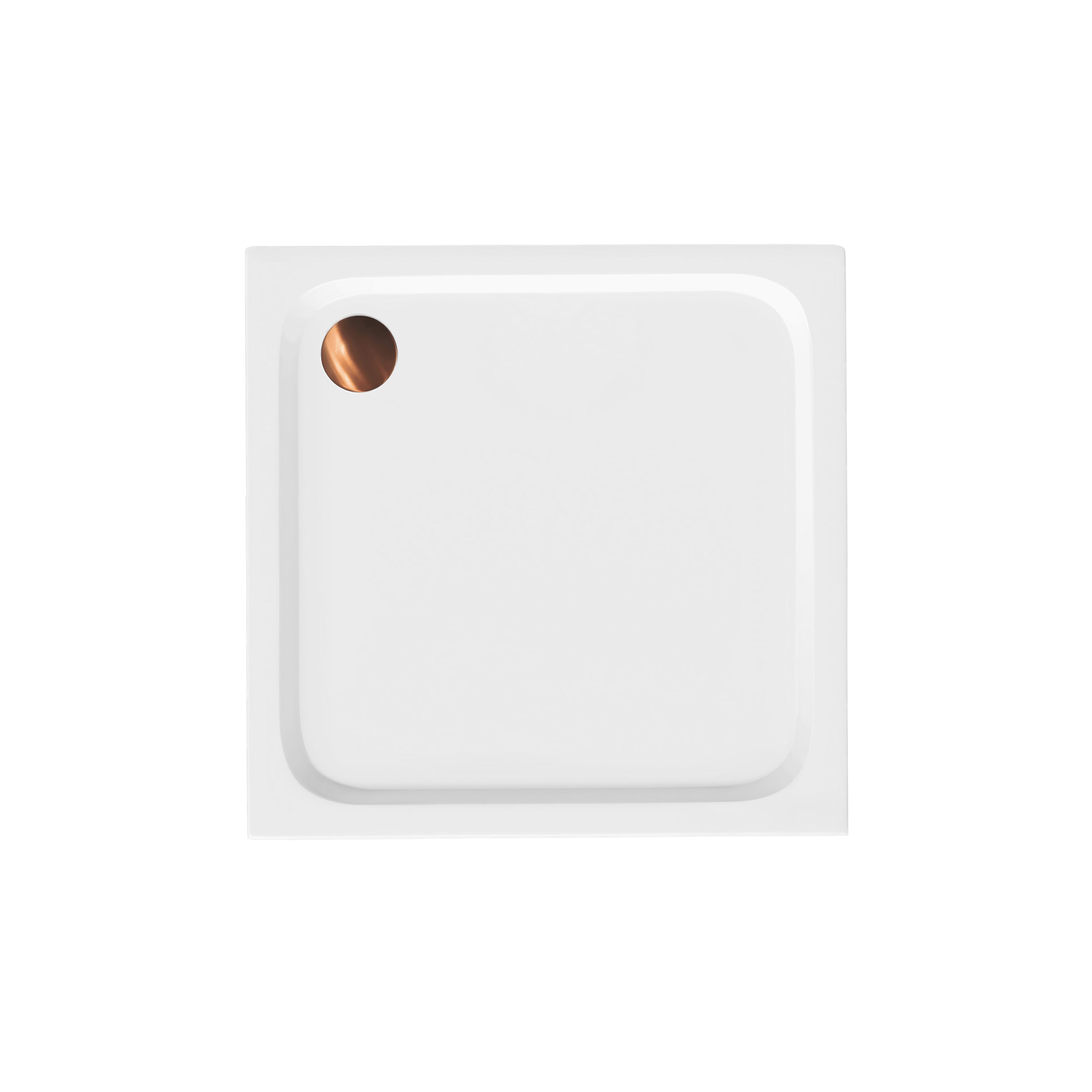 Acryl Duschwanne Rea Belmond White 80x80 Brush Copper