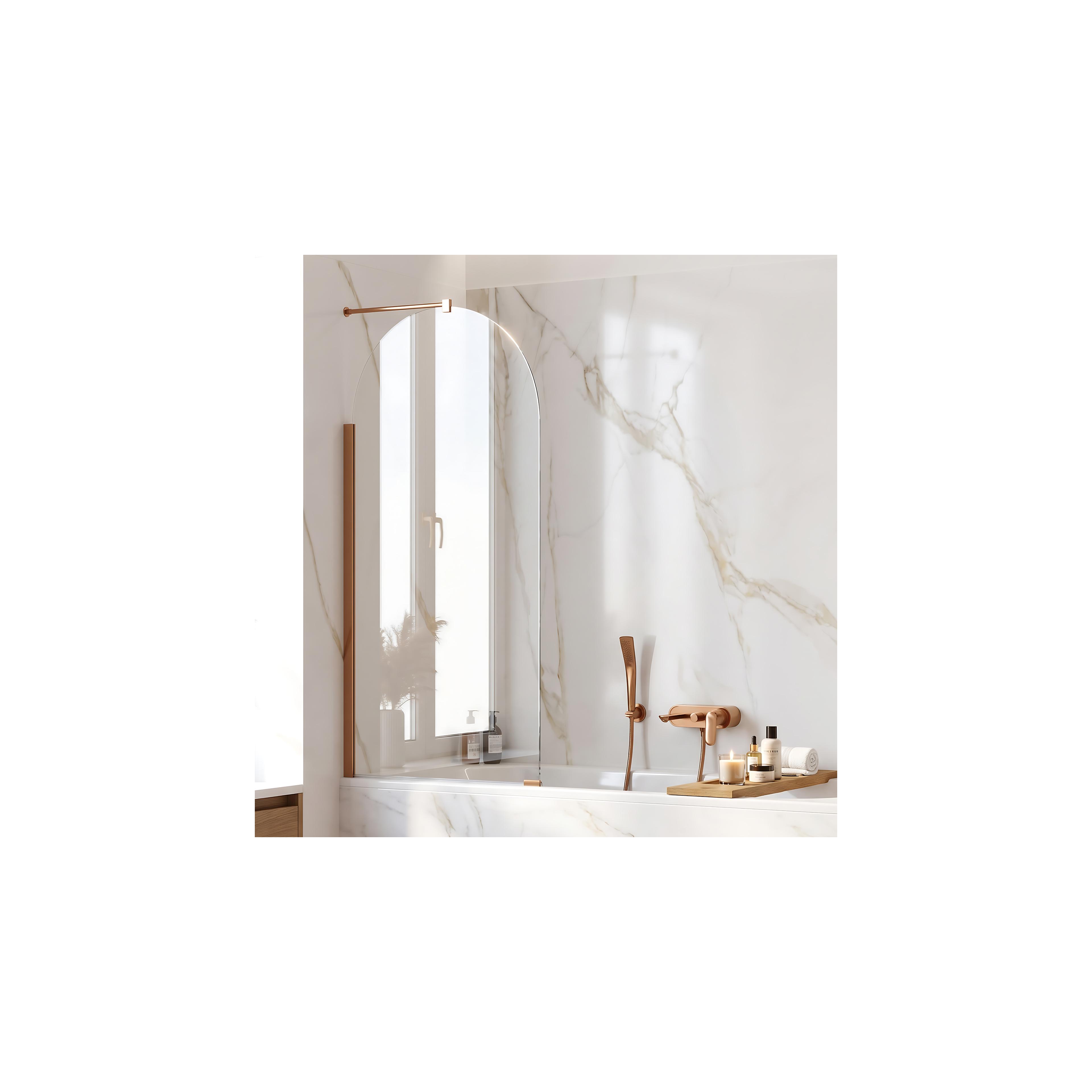 Badewanneaufsatz Rea Elegant Gold Brush 80