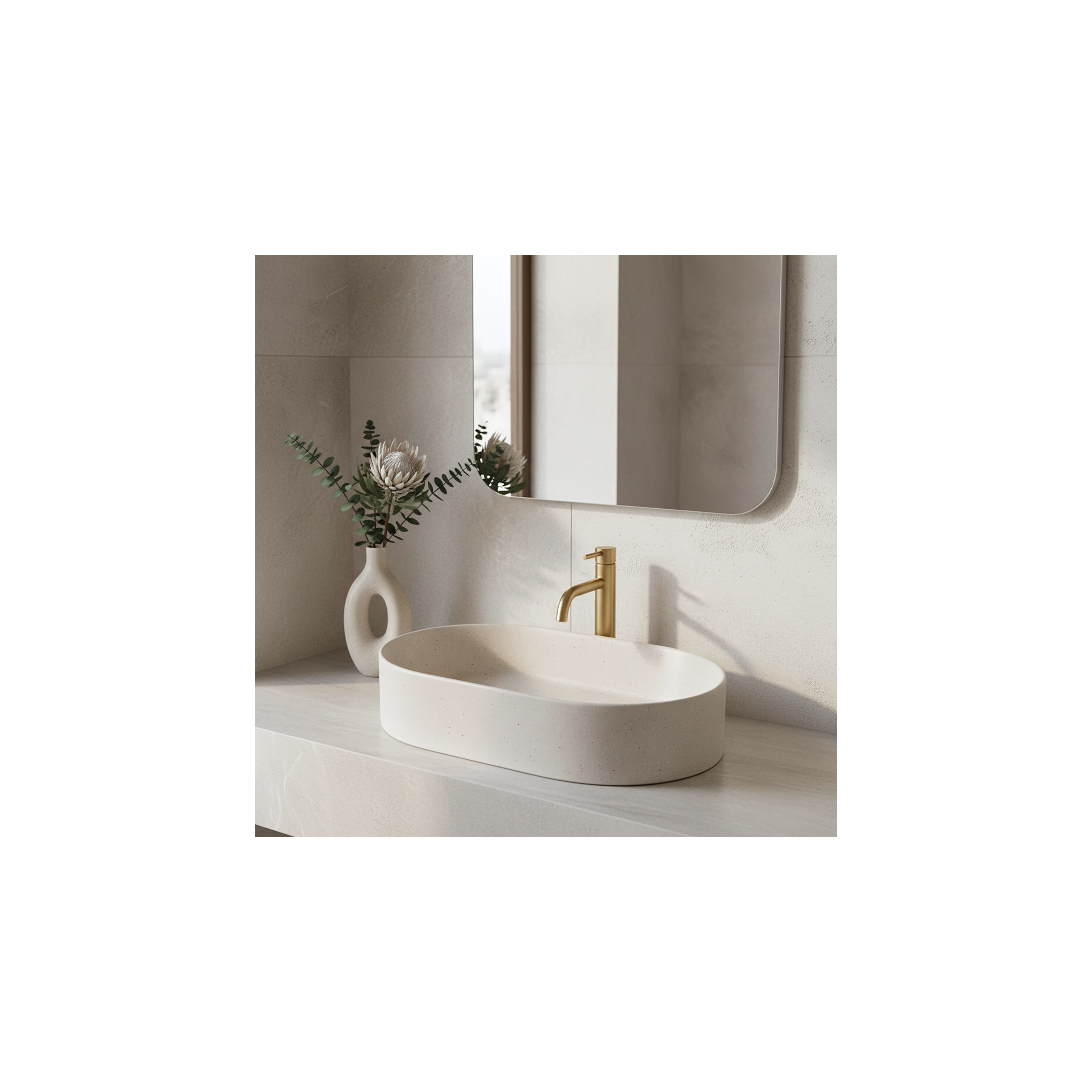 Aufsatzwaschbecken Rea Nadia 60 Sandy