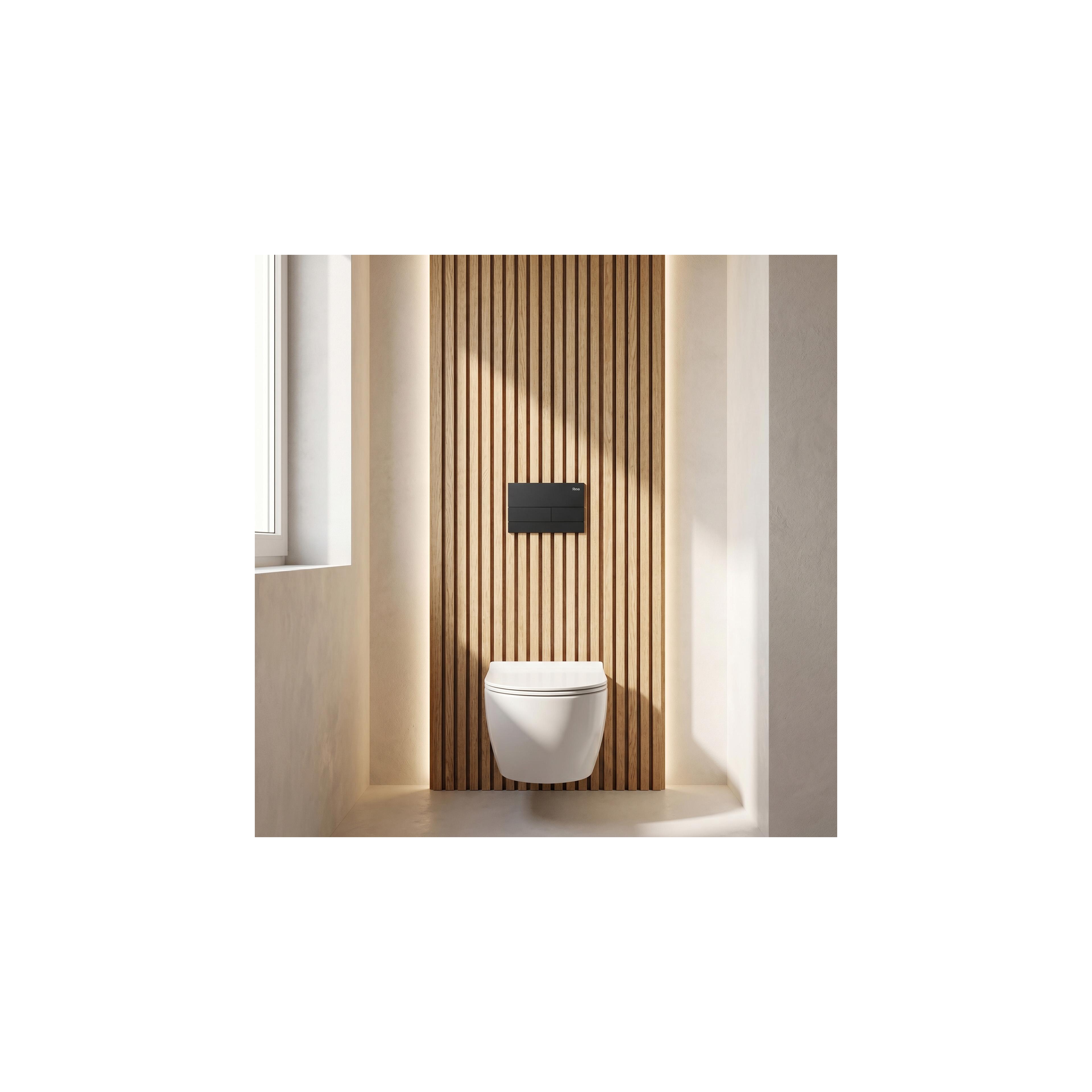 Montagerahmen Unterputzset Slim 024N für WC-Becken mit T-Betätigung Schwarz Matt