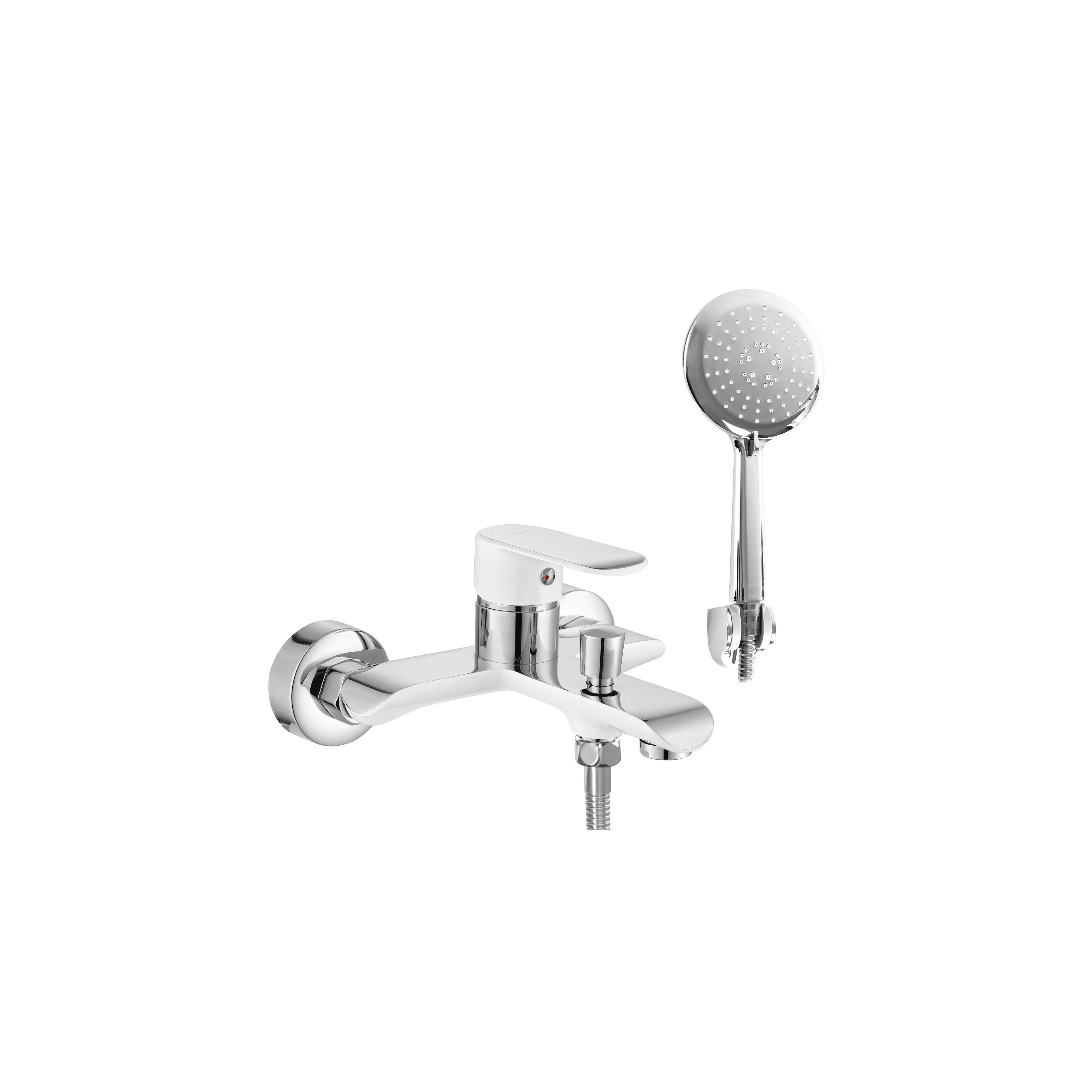 Wannenarmatur REA BLOOM White Chrome