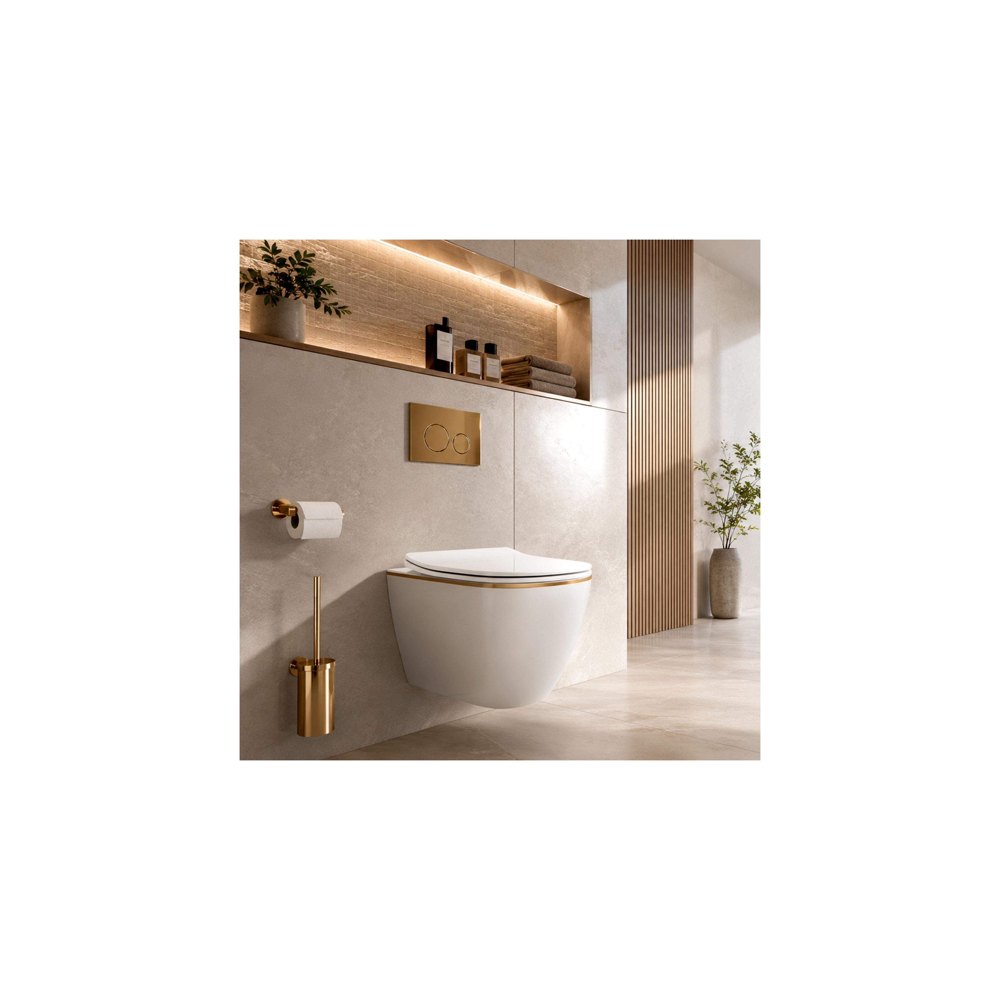 WC Schüssel Randlos Rea Carlo Mini Tornado NF GOLD EDGE