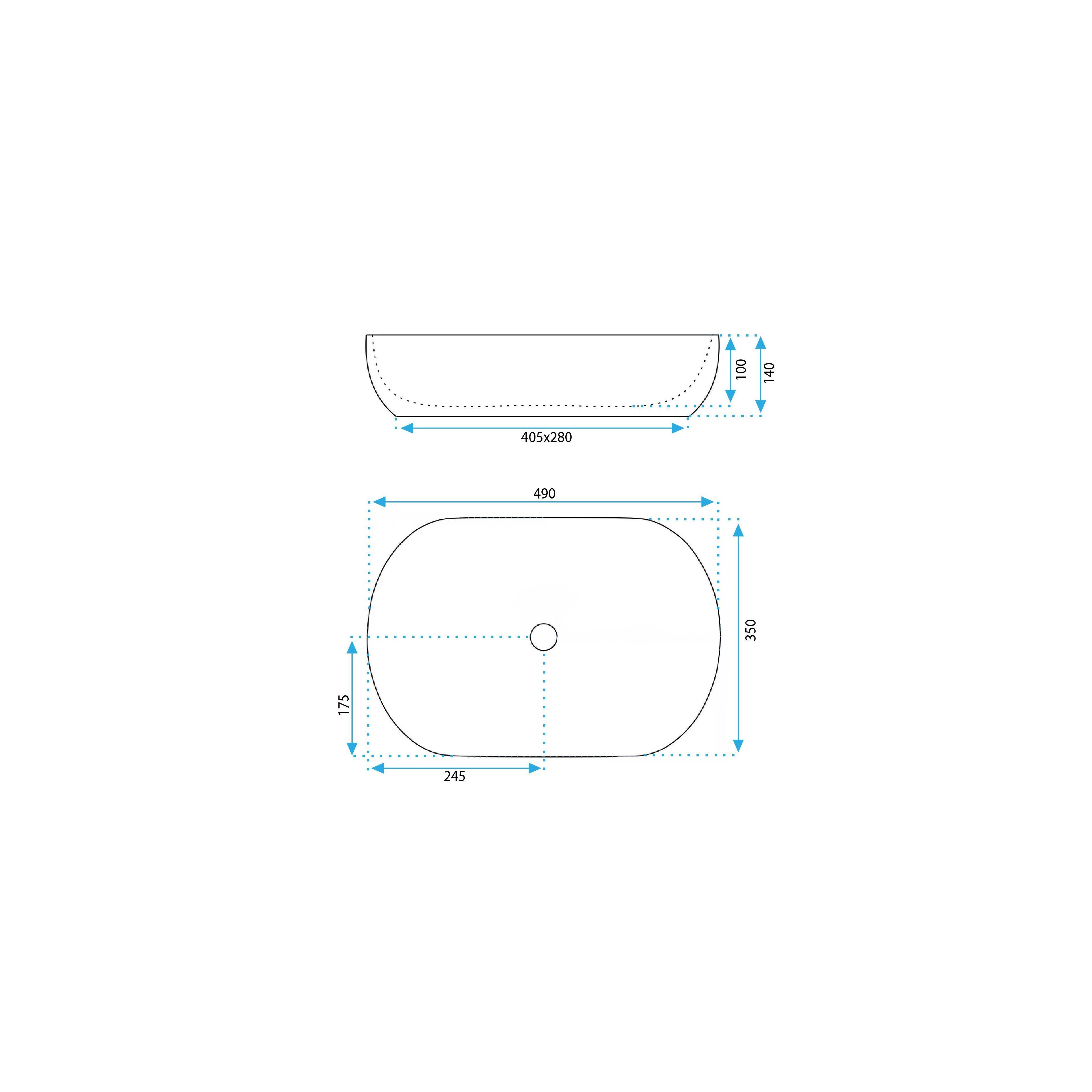 Aufsatzwaschbecken Rea Lisa Beige Shiny