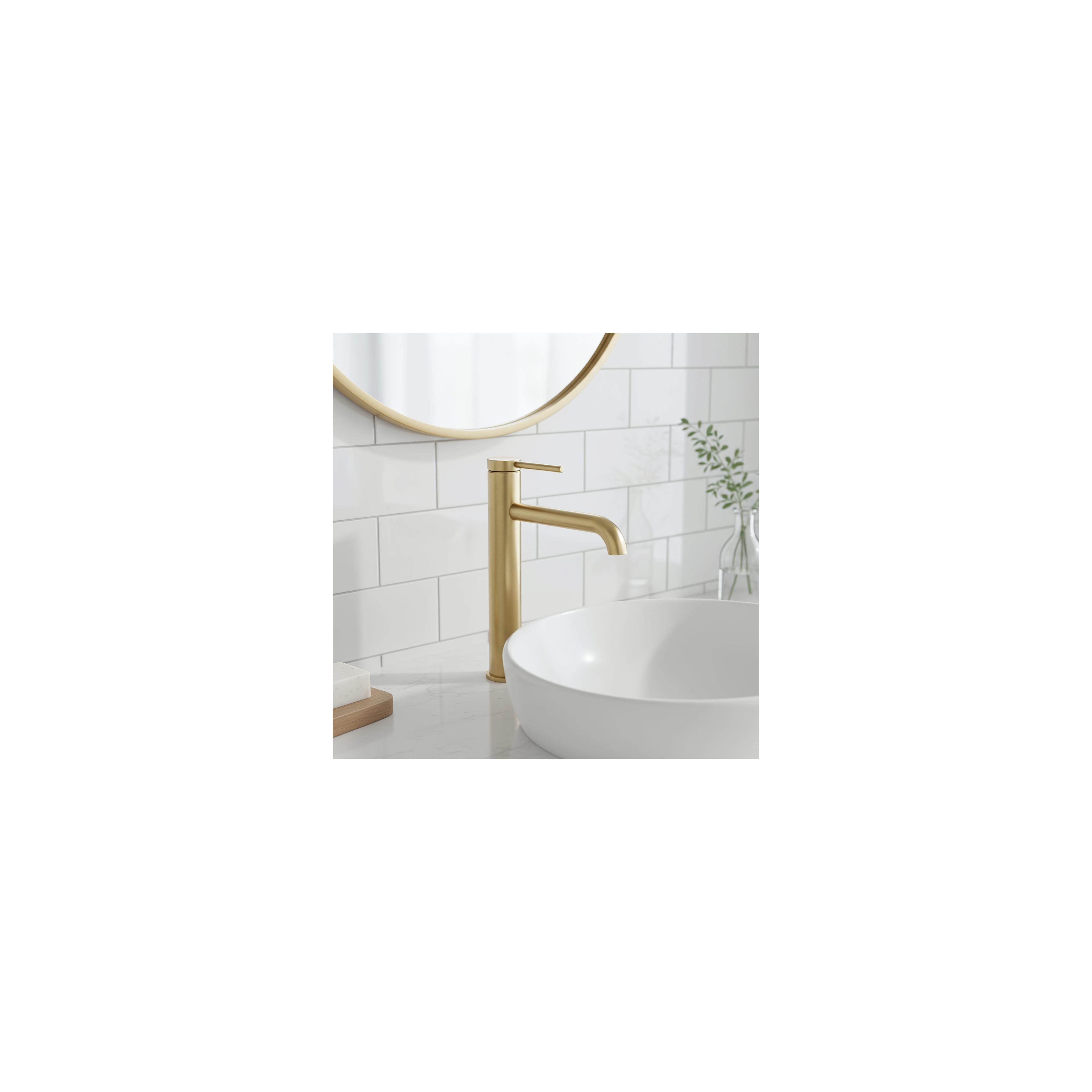 Waschbeckenarmatur Rea Spot Brush Gold High