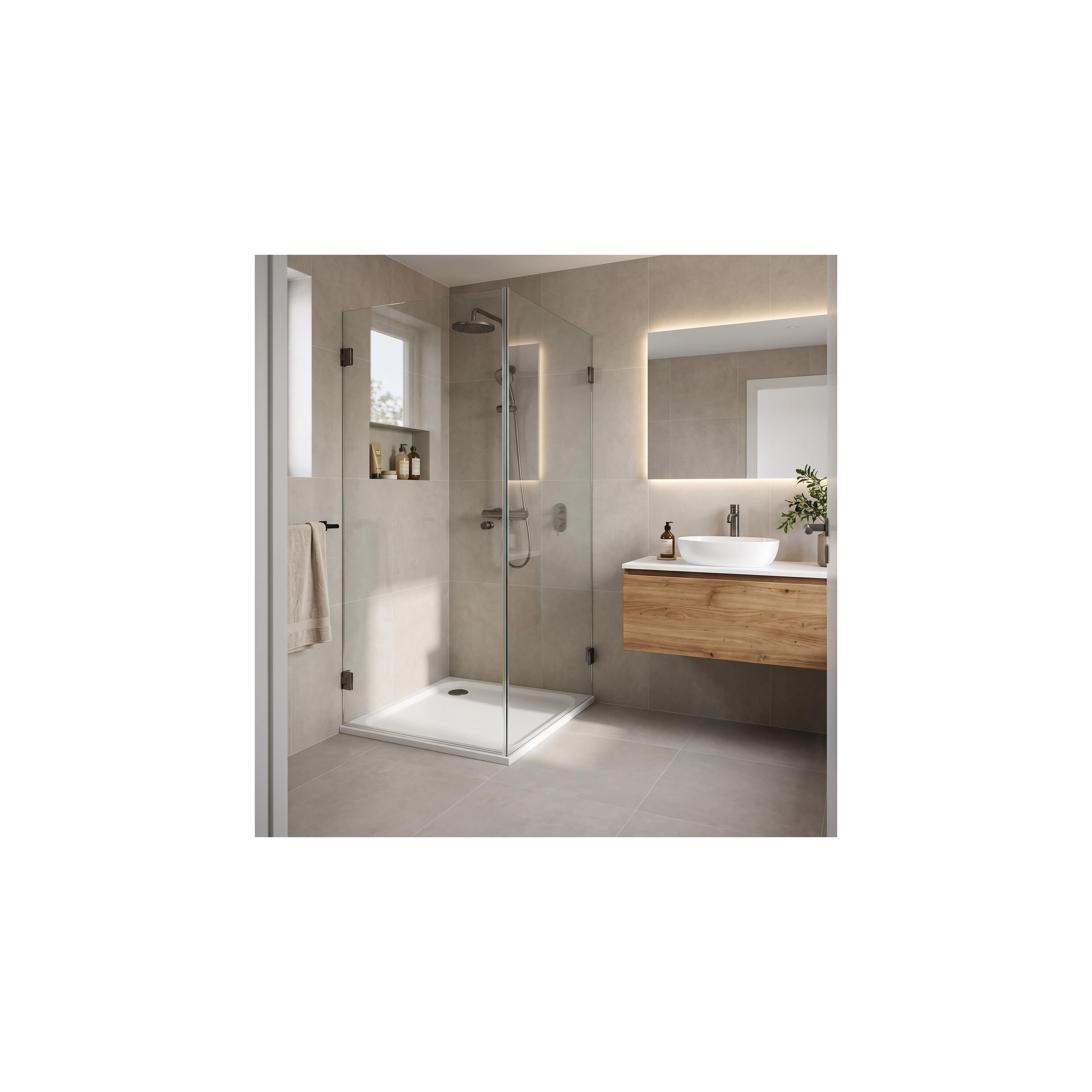 shower tray Rea Belmond White 80x80 Titan