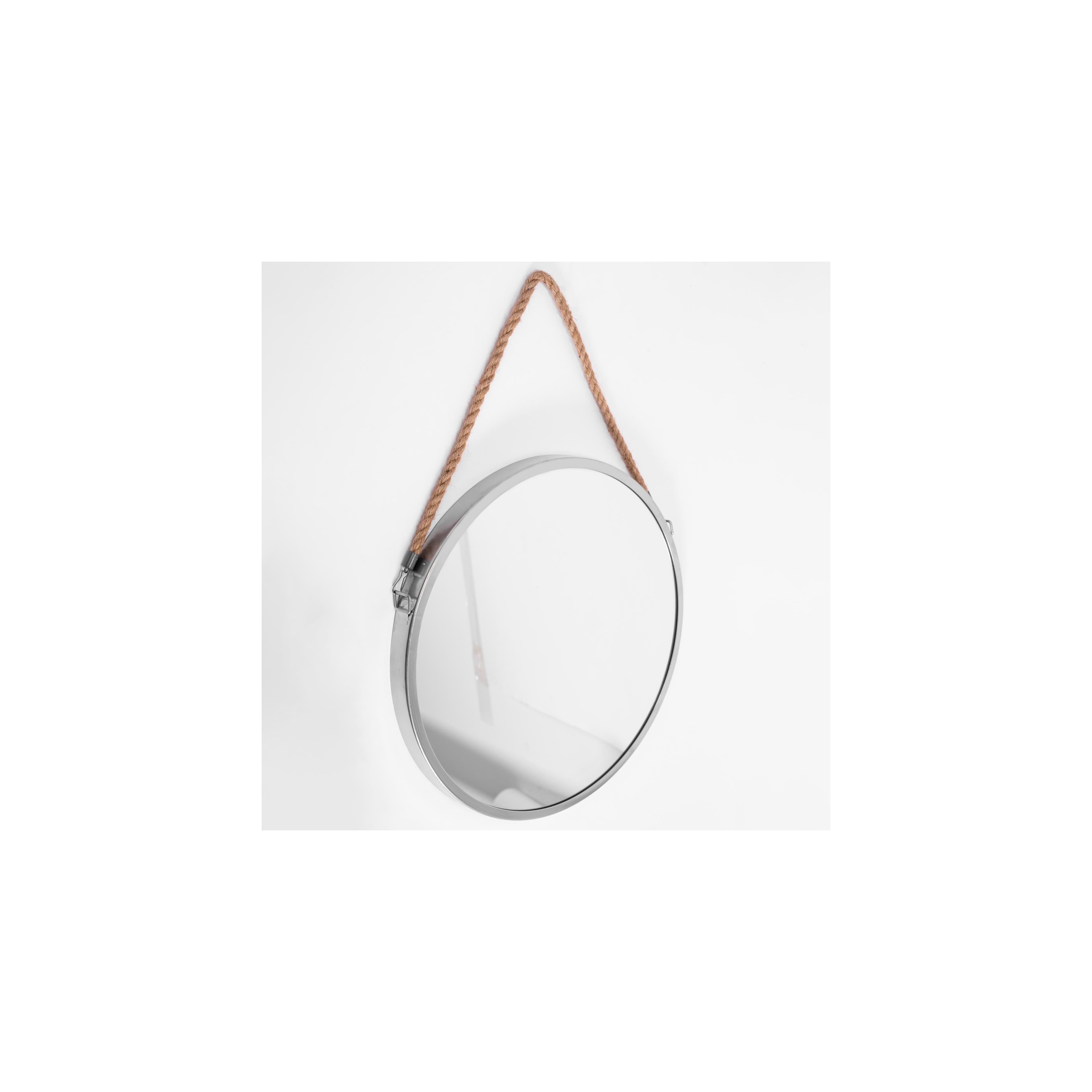 Spiegel mit Seil 40CM silver KLMH-0410S-1