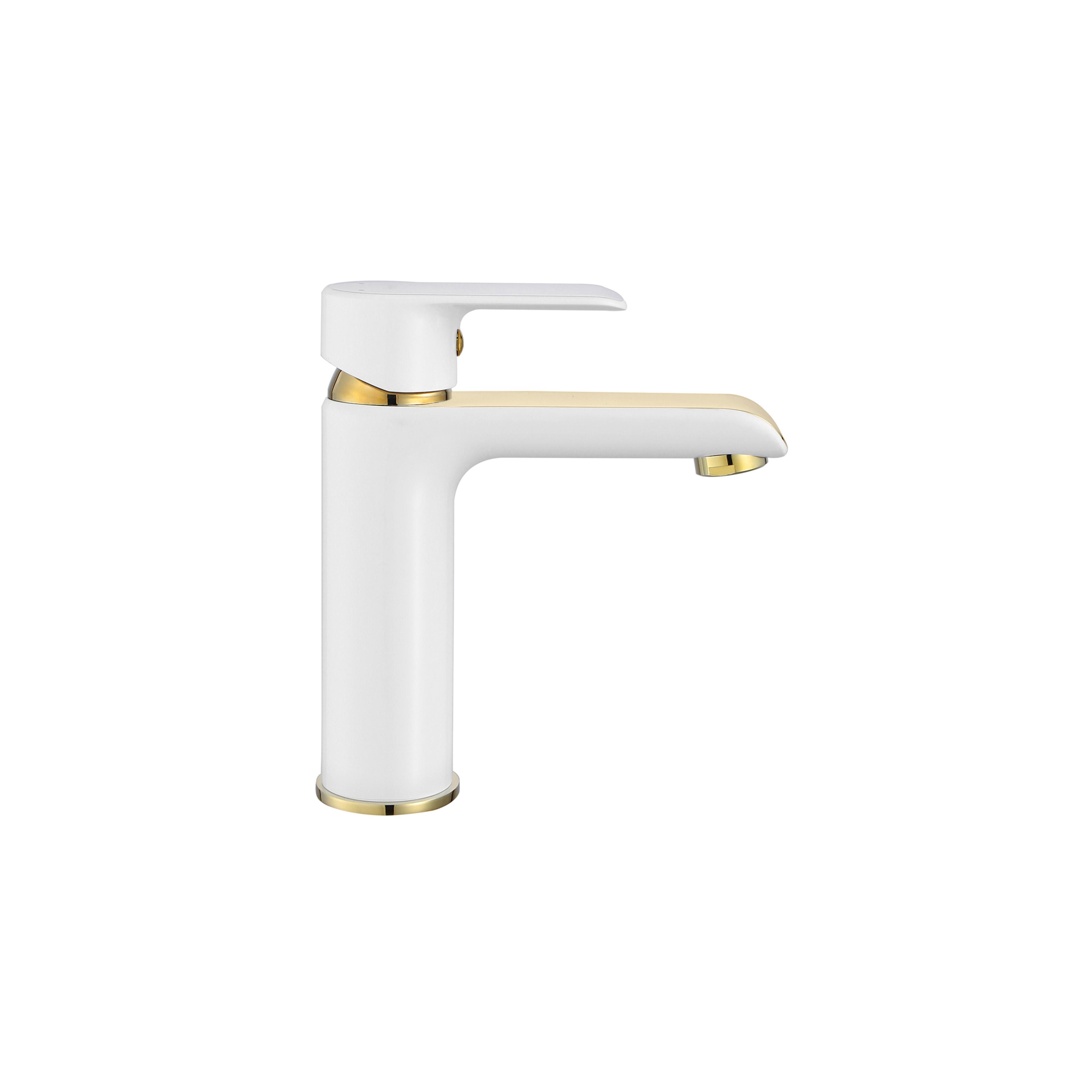 Waschbeckenarmatur REA Bloom White Gold Low