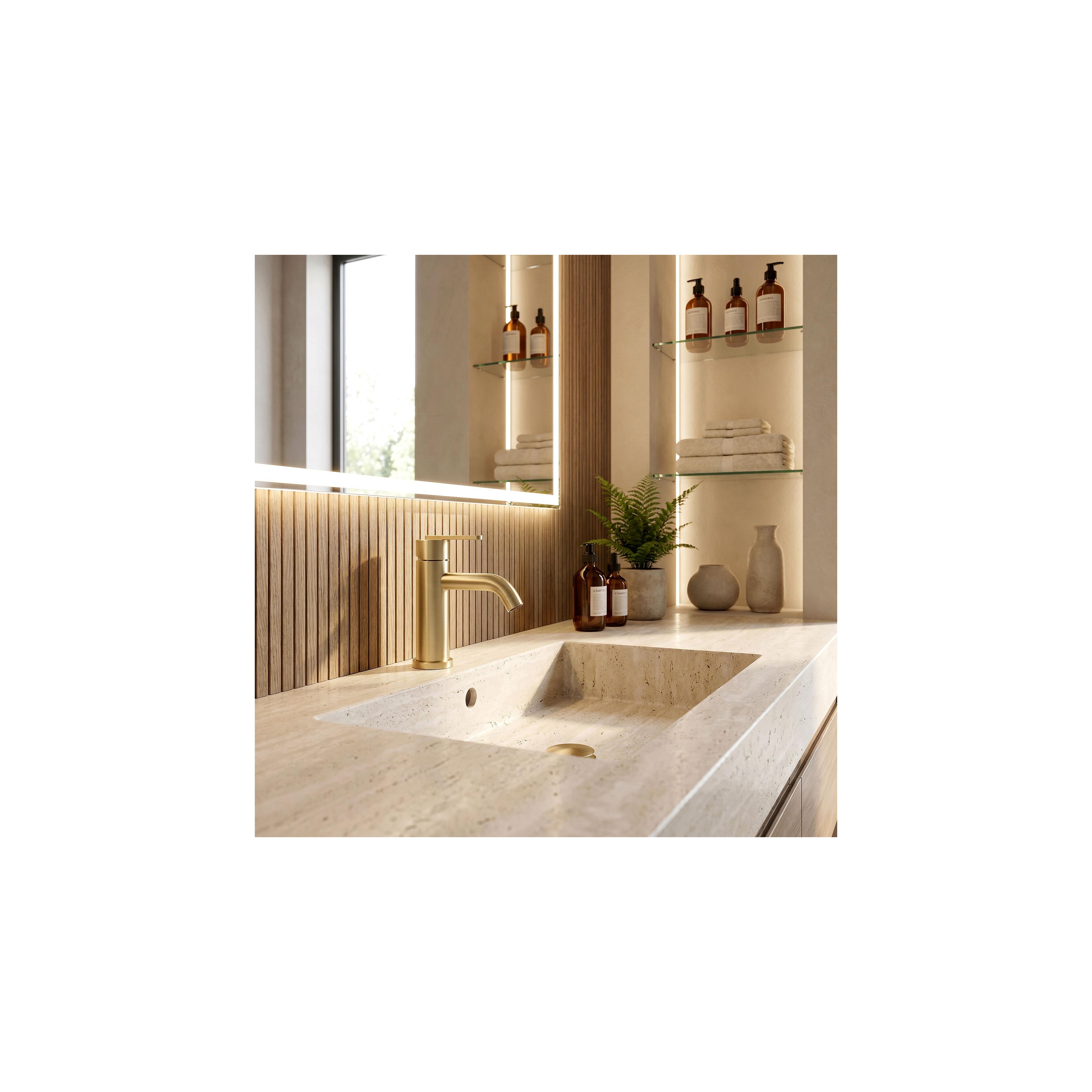 Waschbeckenarmatur Rea Ontario Brush Gold