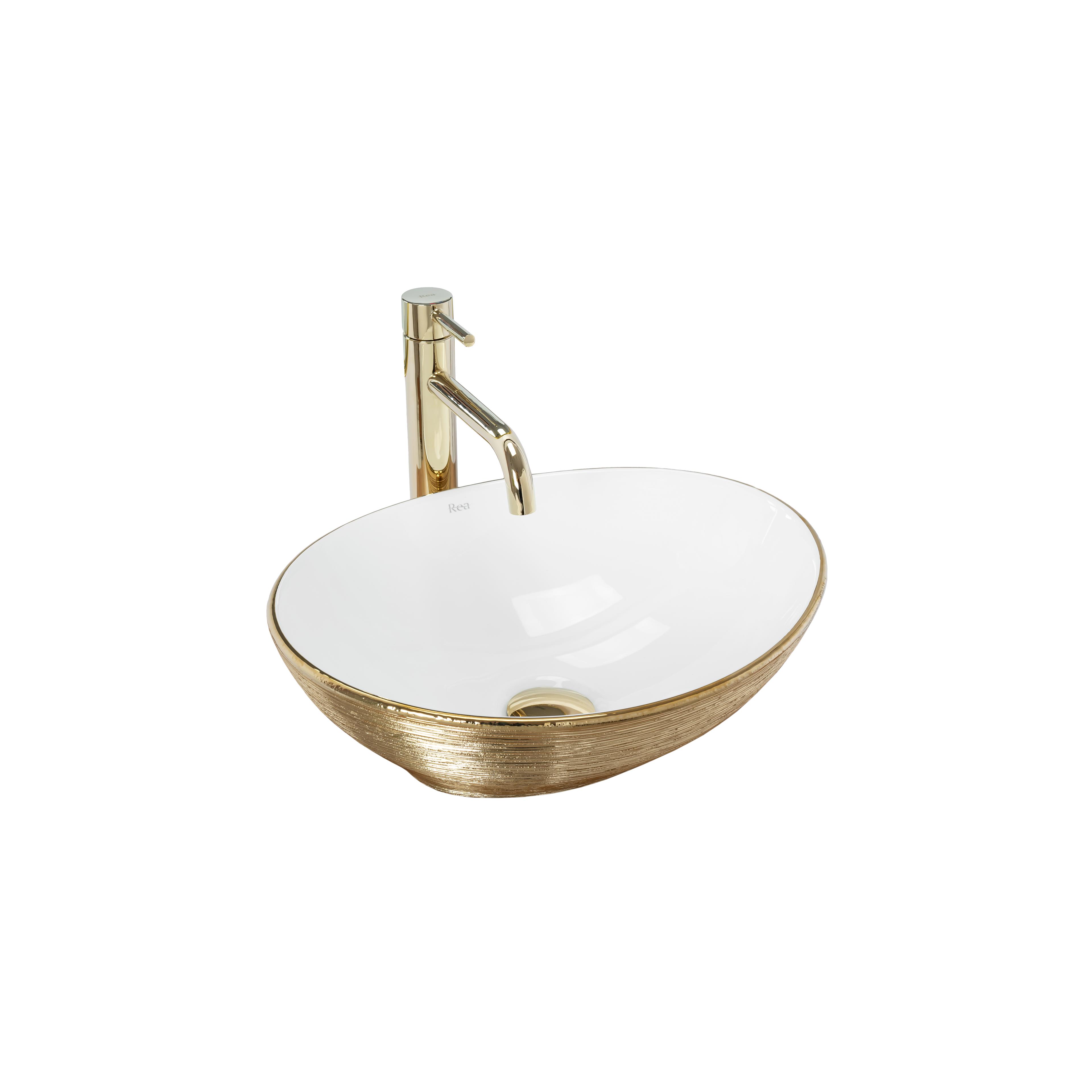 Умивалник за плот Rea Sofia Brush Gold
