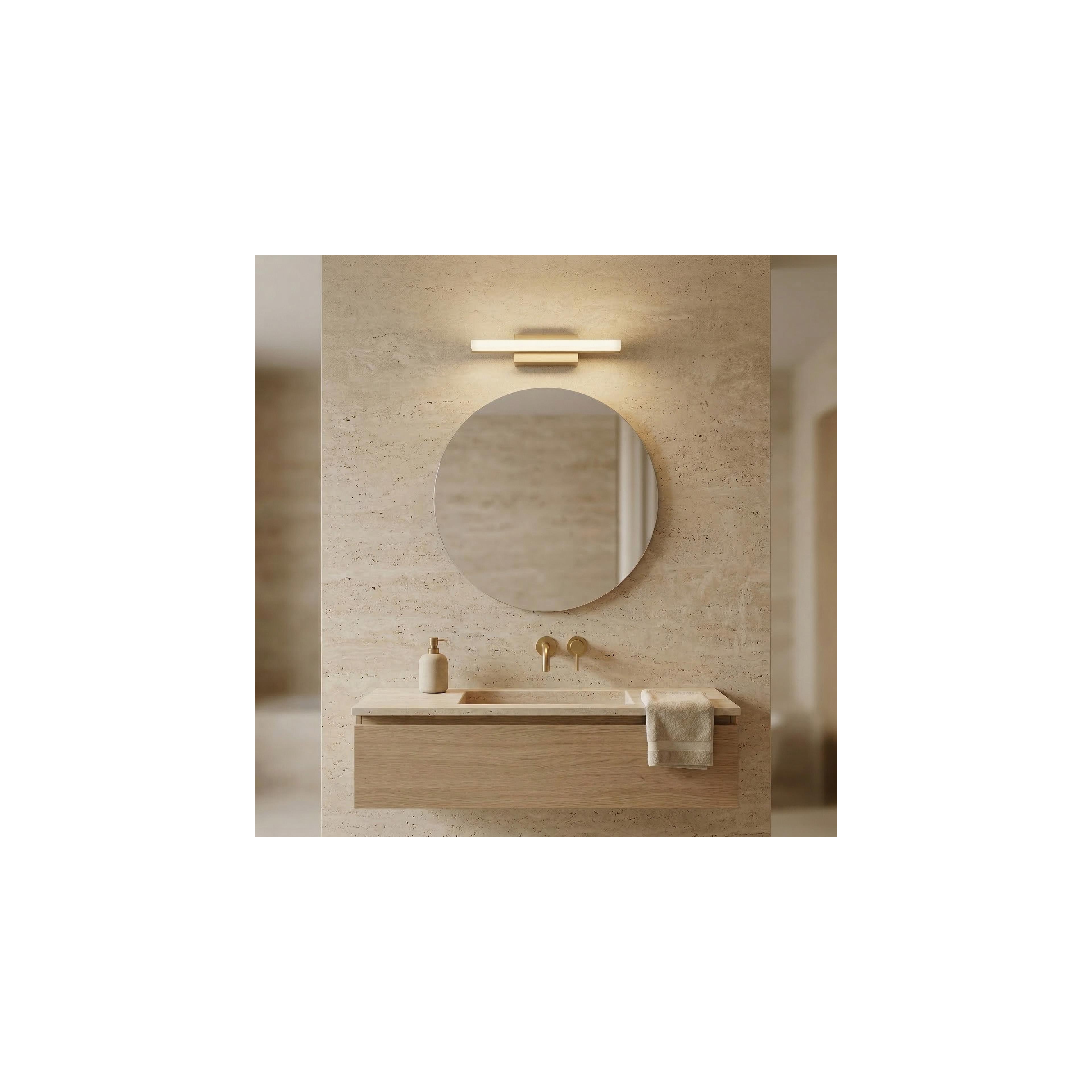 VÆGLAMPE TIL BADEVÆRELSET LED 42CM APP1851-1W BRUSH GOLD