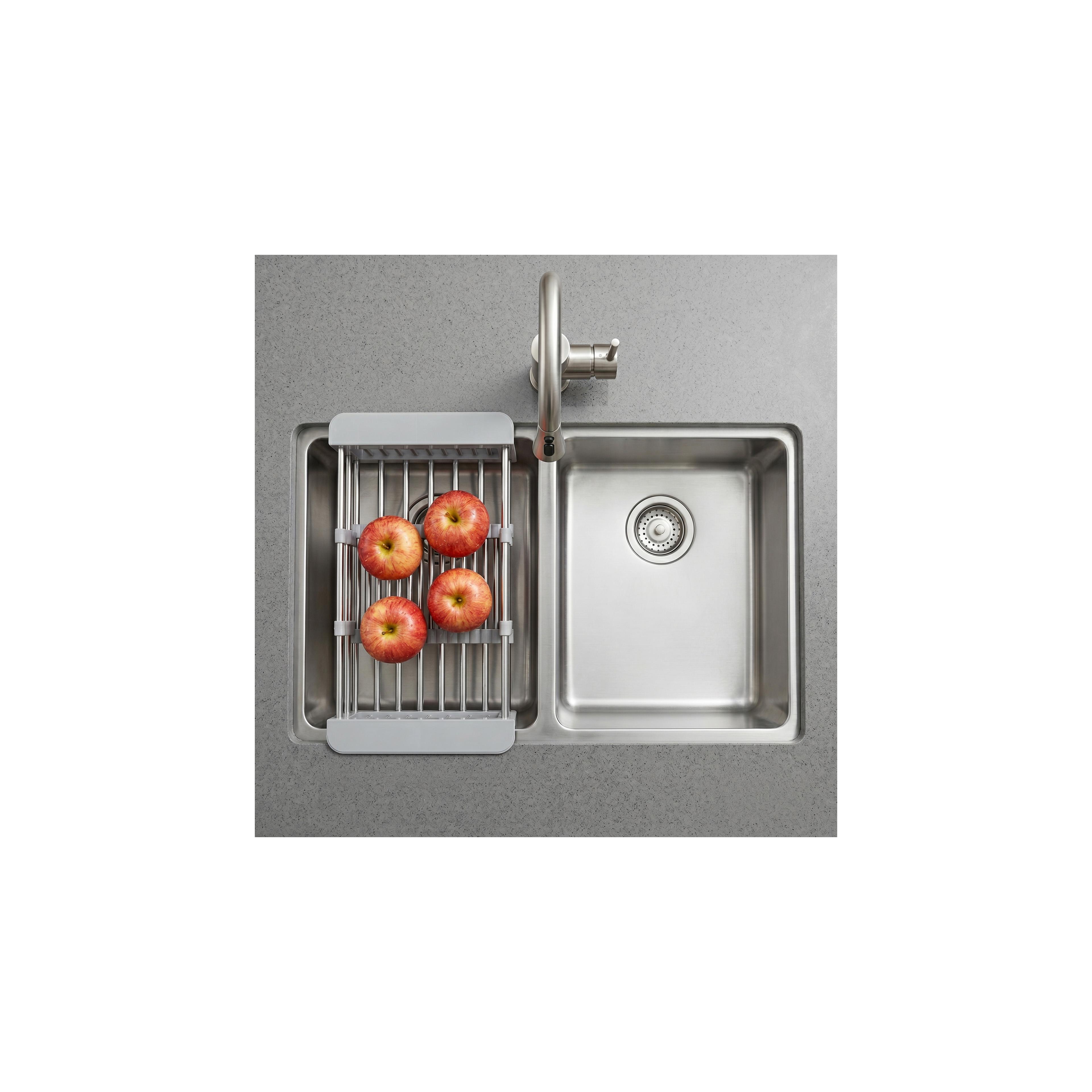 Telescopic sink dish drying rack REA P14487A Grey