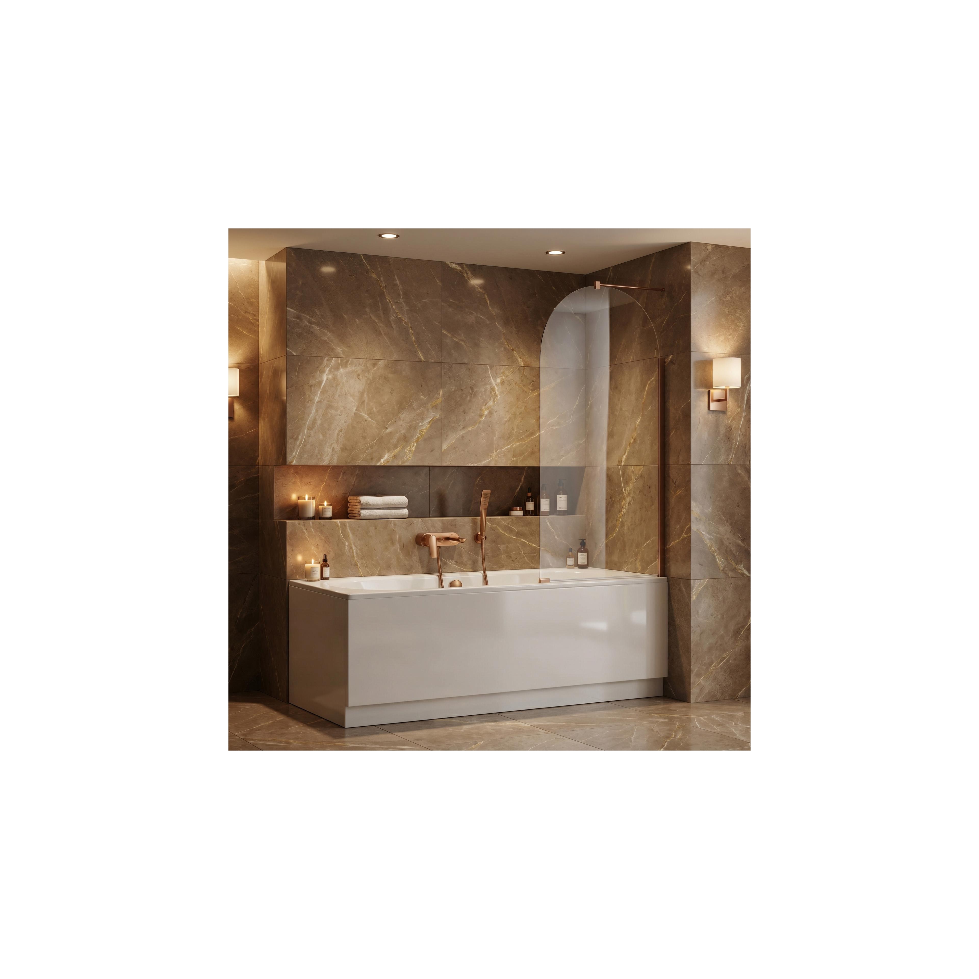 Badewanneaufsatz Rea Elegant Gold Brush 80