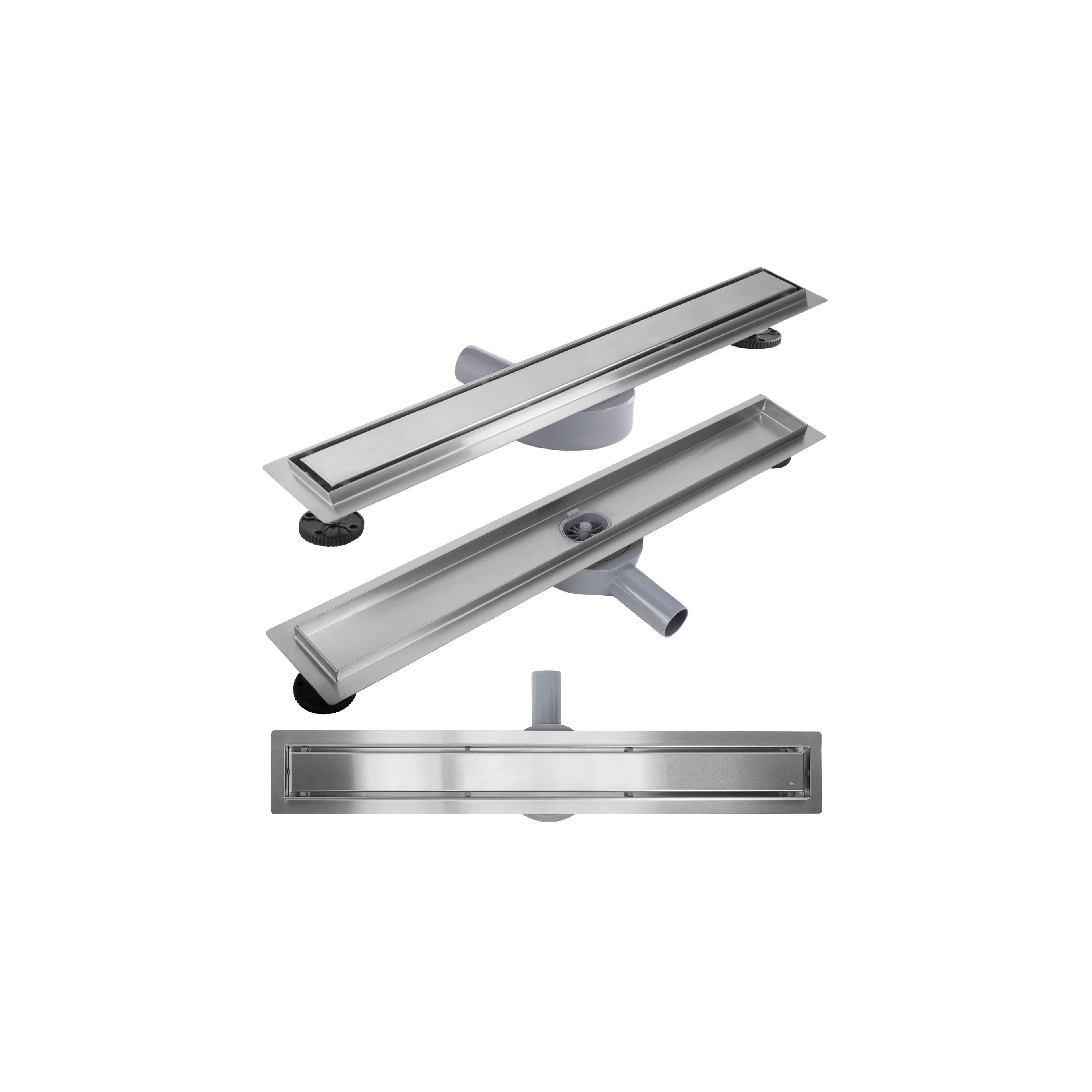 Linear drainage REA NEOX PRO Nickiel Brush 100