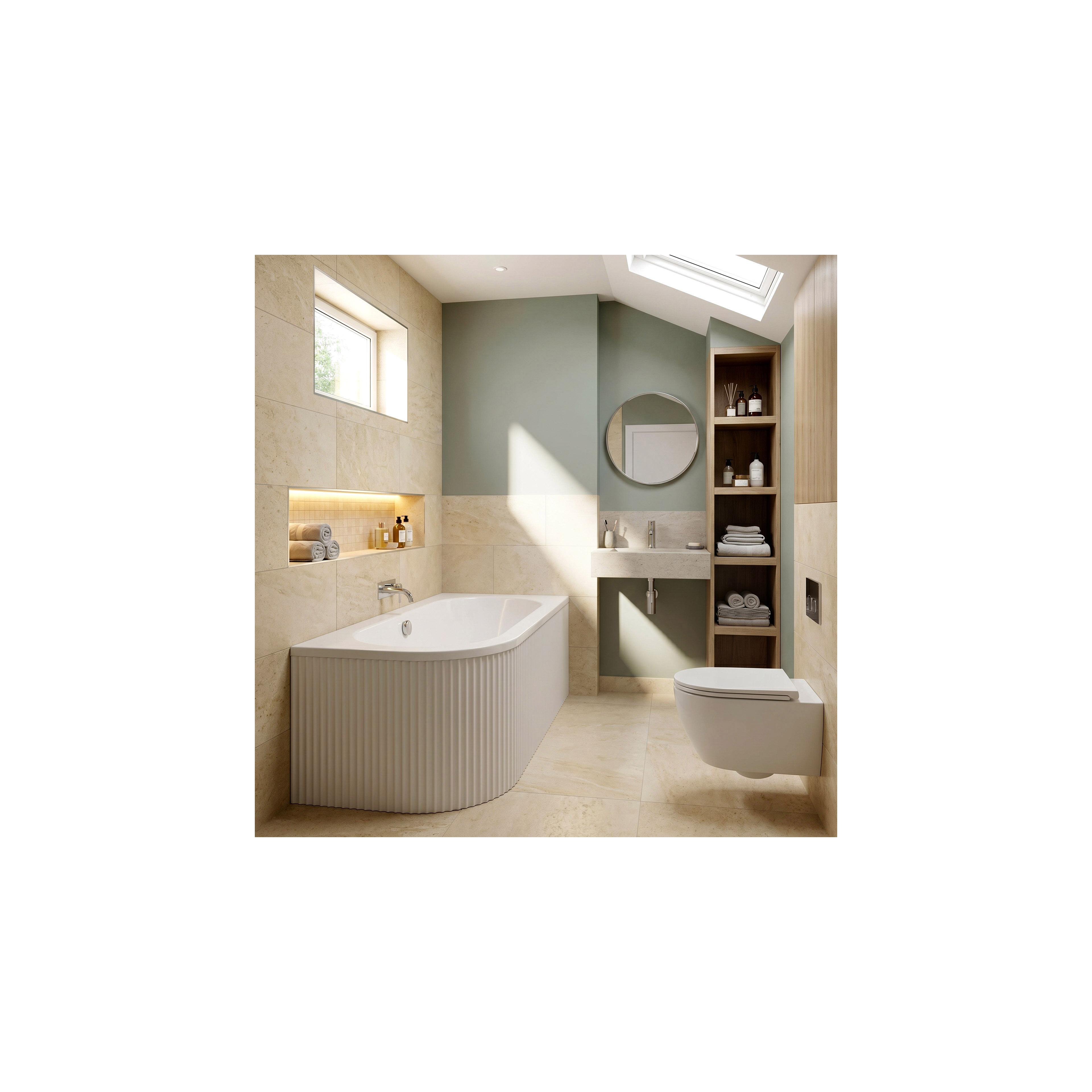Acryl Eckbadewanne Rea Orion Stripe Right 150cm