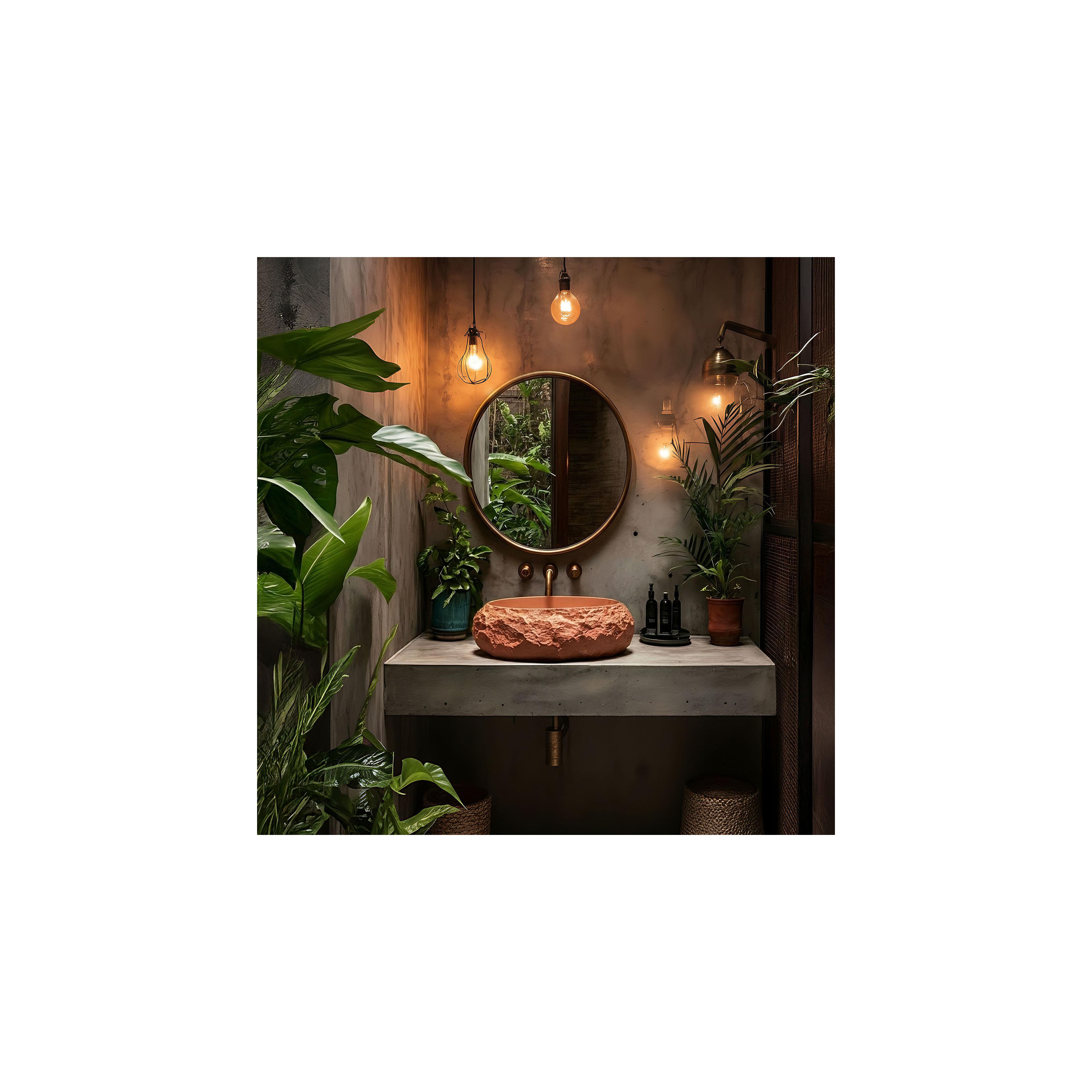 Aufsatzwaschbecken Rea Mika Terracotta