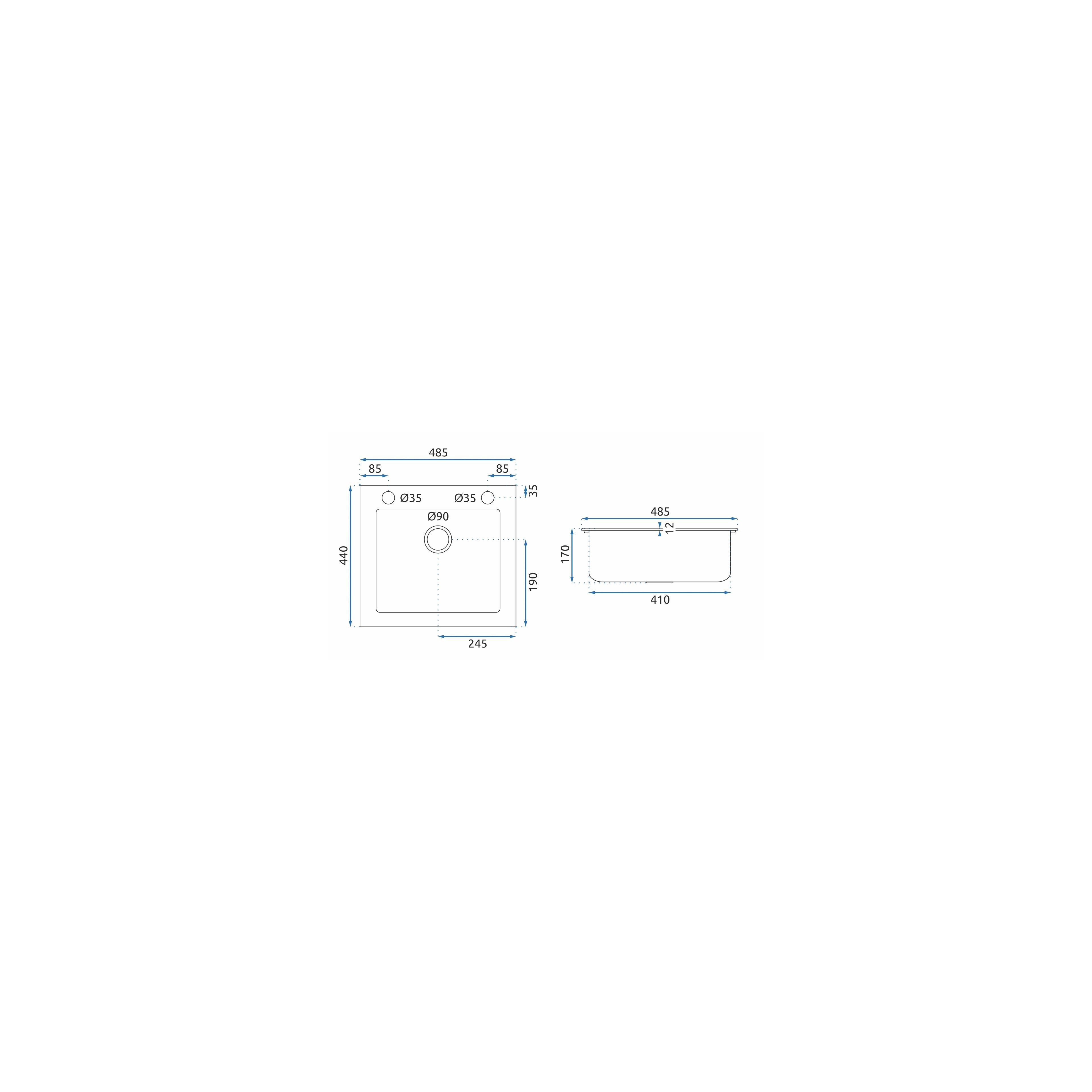 Sinks granit  West white