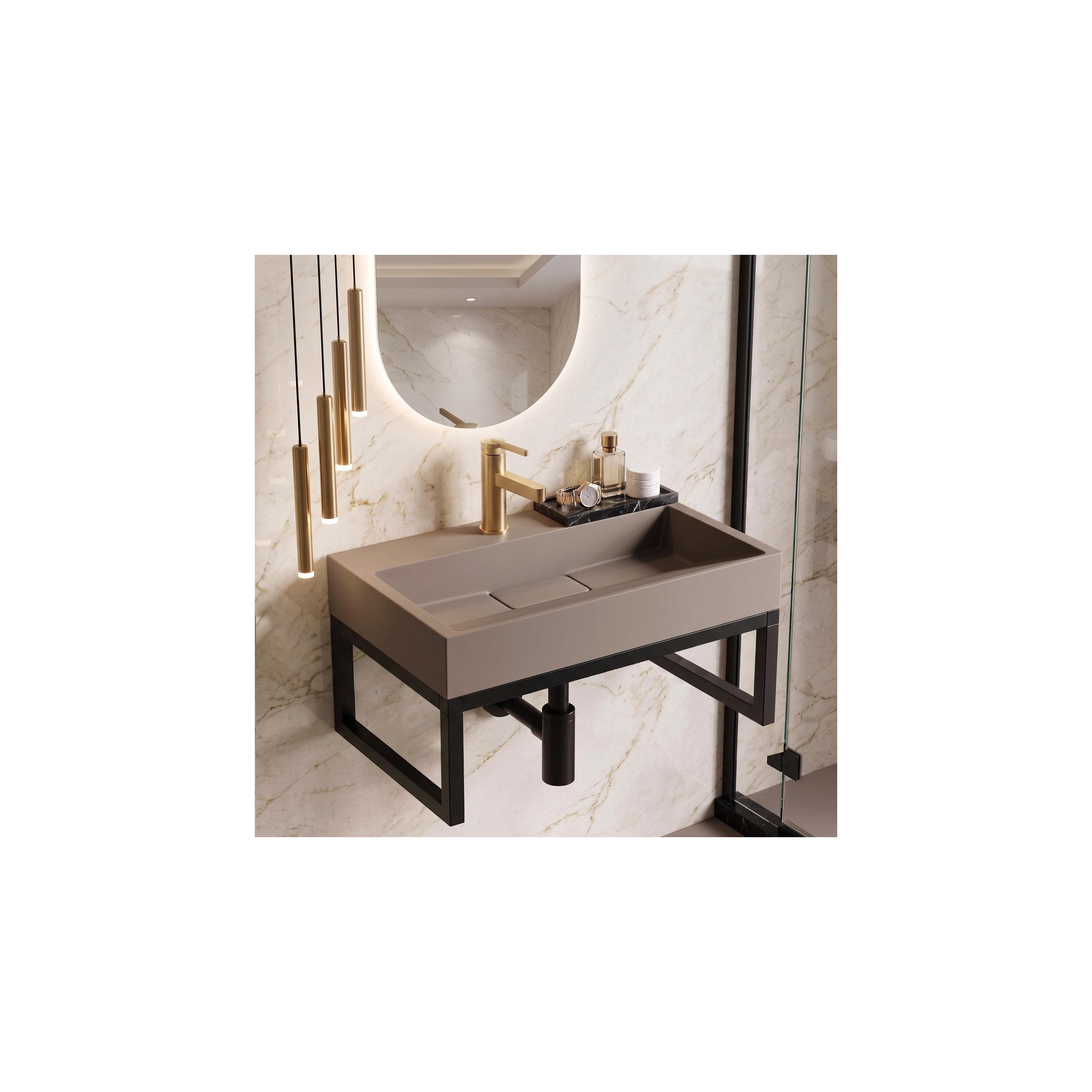 Konglomerāta izlietne Rea GOYA 60CM Taupe + rāmis