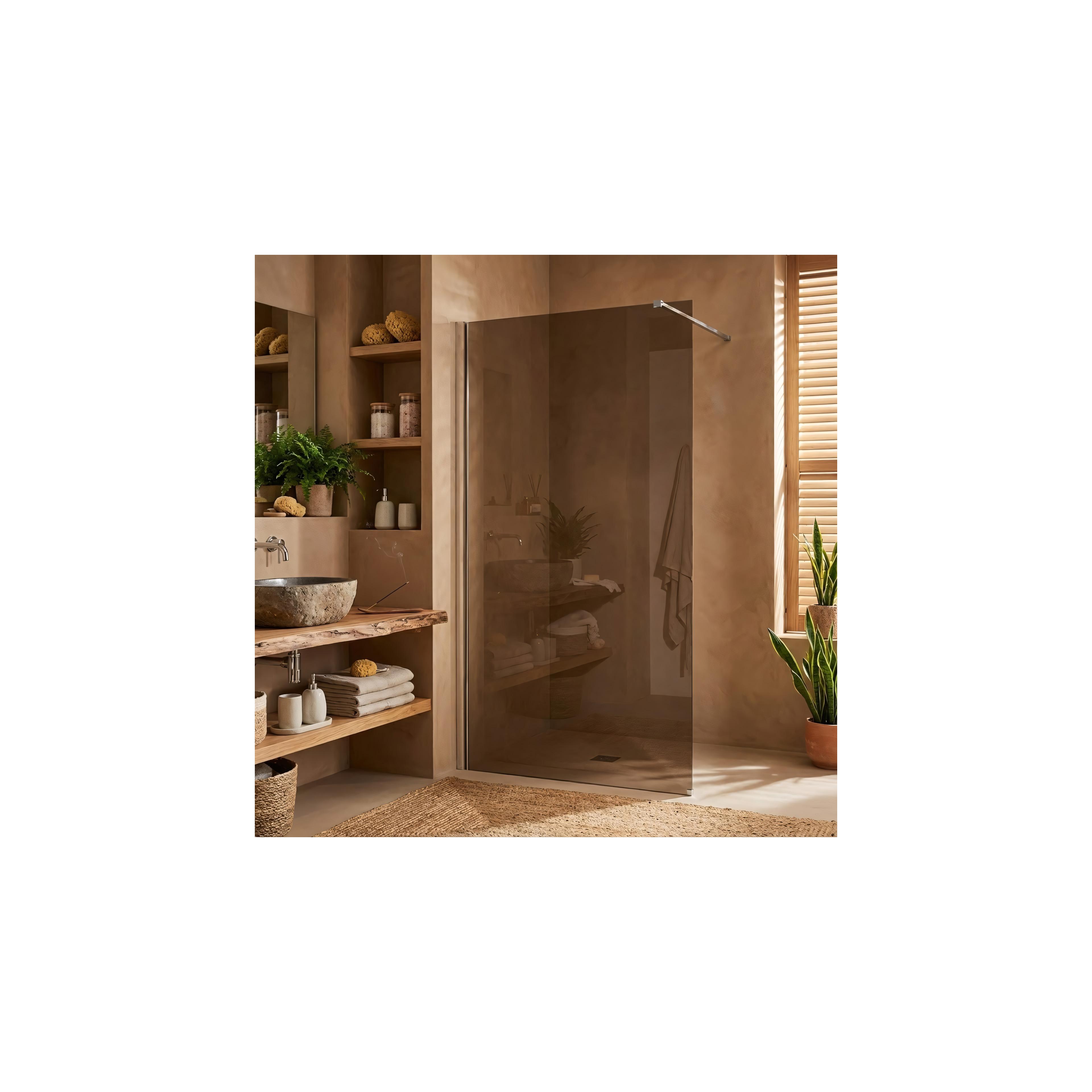 Paroi de douche Rea Flexi Brown / Chrome 130