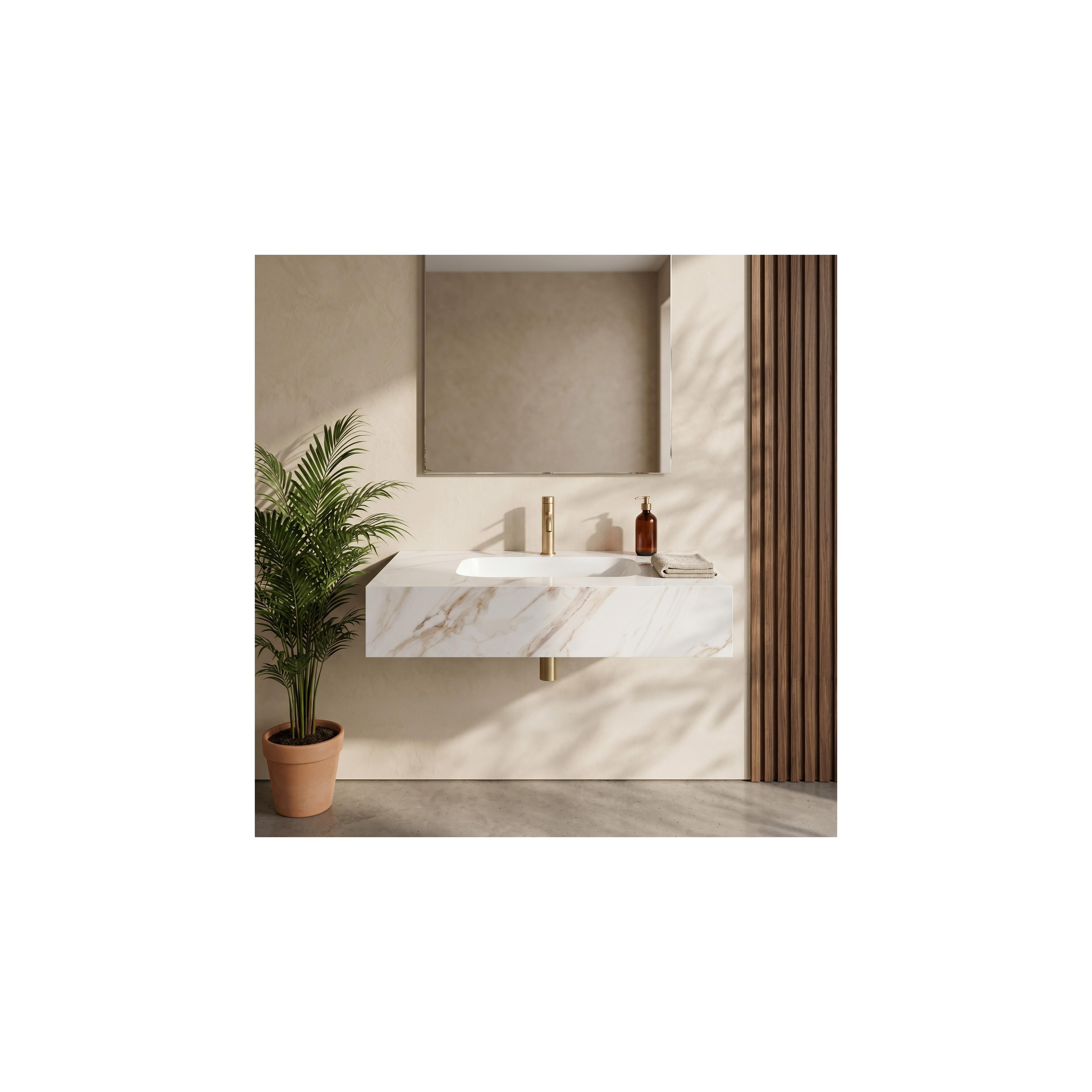 Wandwaschbecken REA Aresa Grey Gold 80