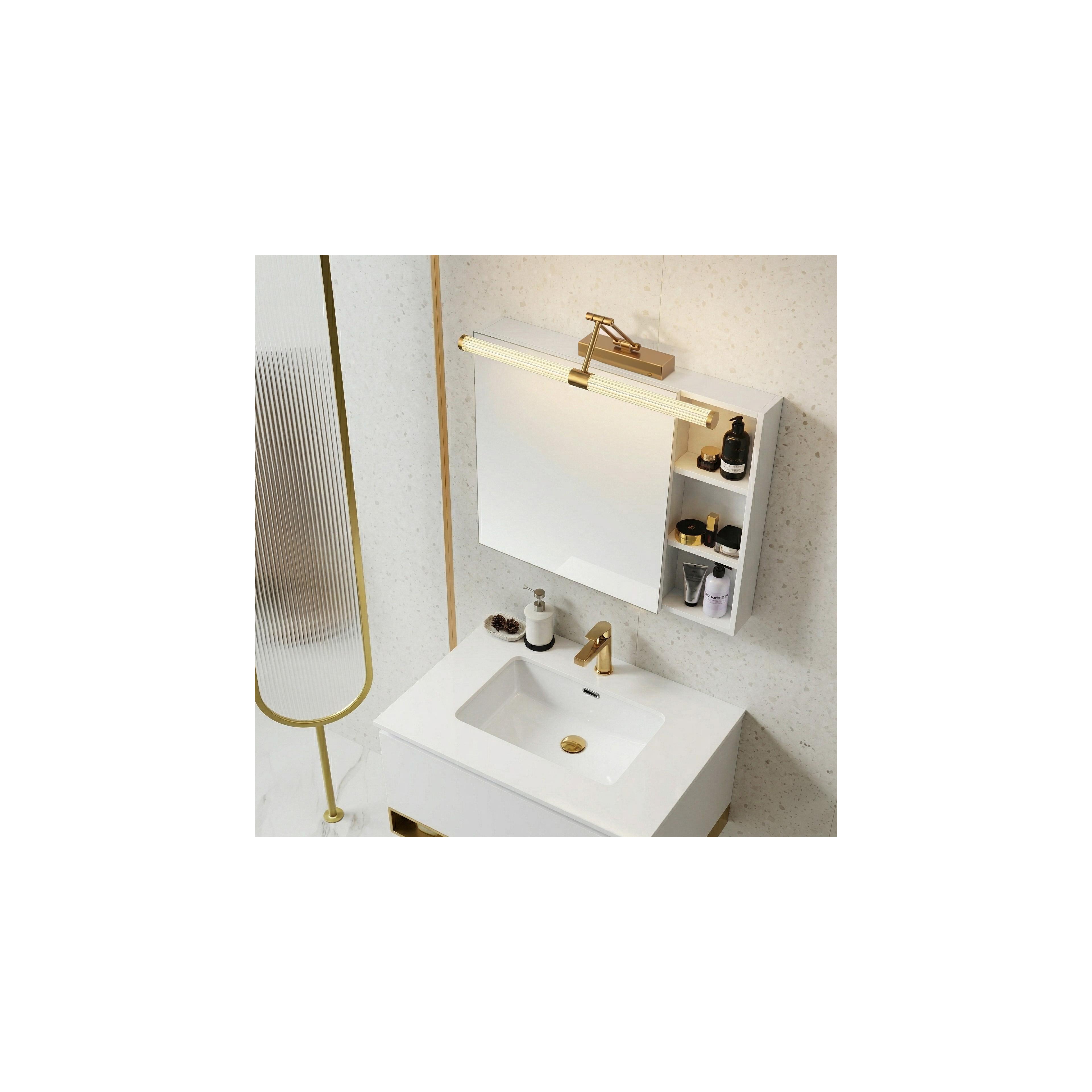 Koupelnové nástěnné LED svítidlo APP1900-1W 60cm BRUSH GOLD