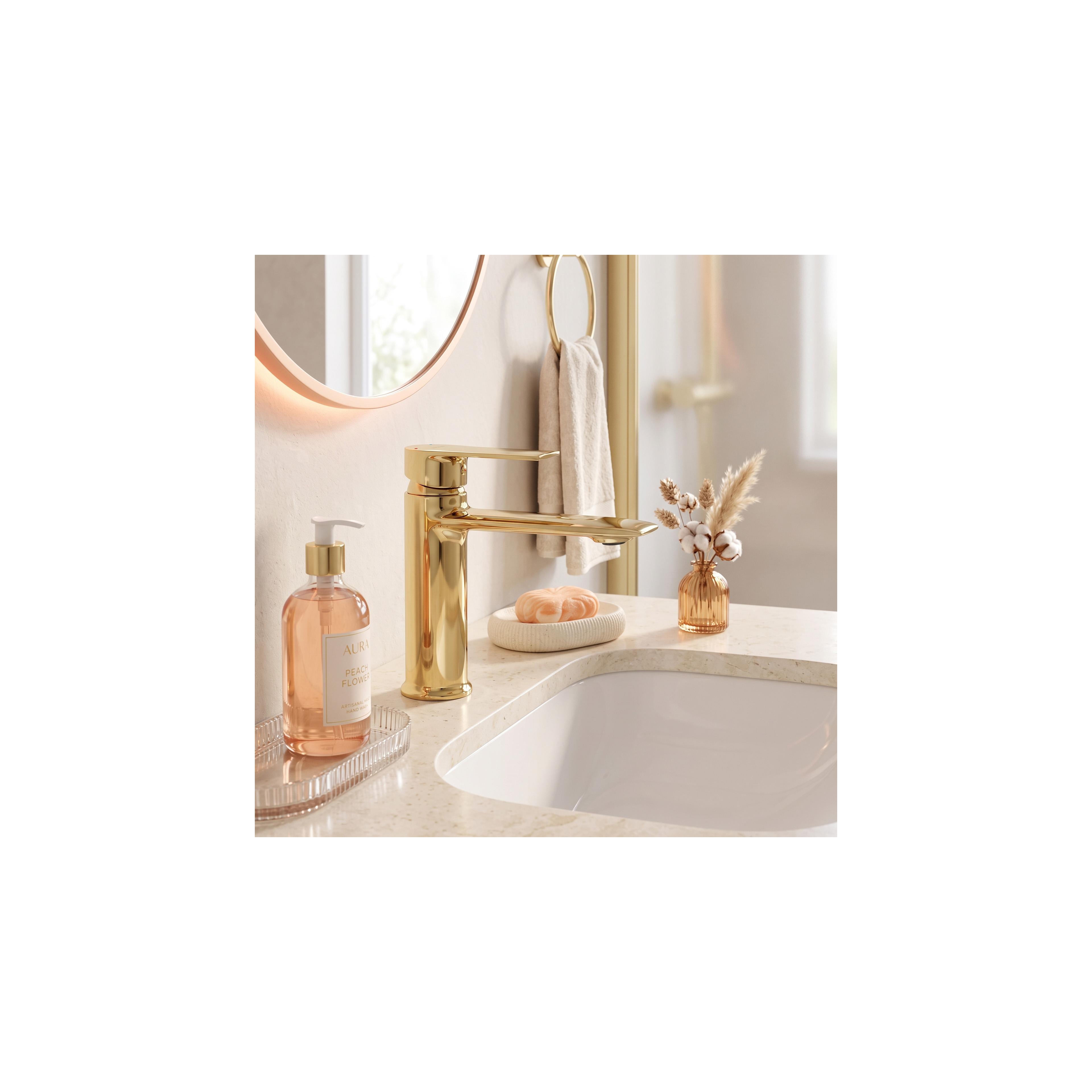 Waschbeckenarmatur REA Veneta Gold low
