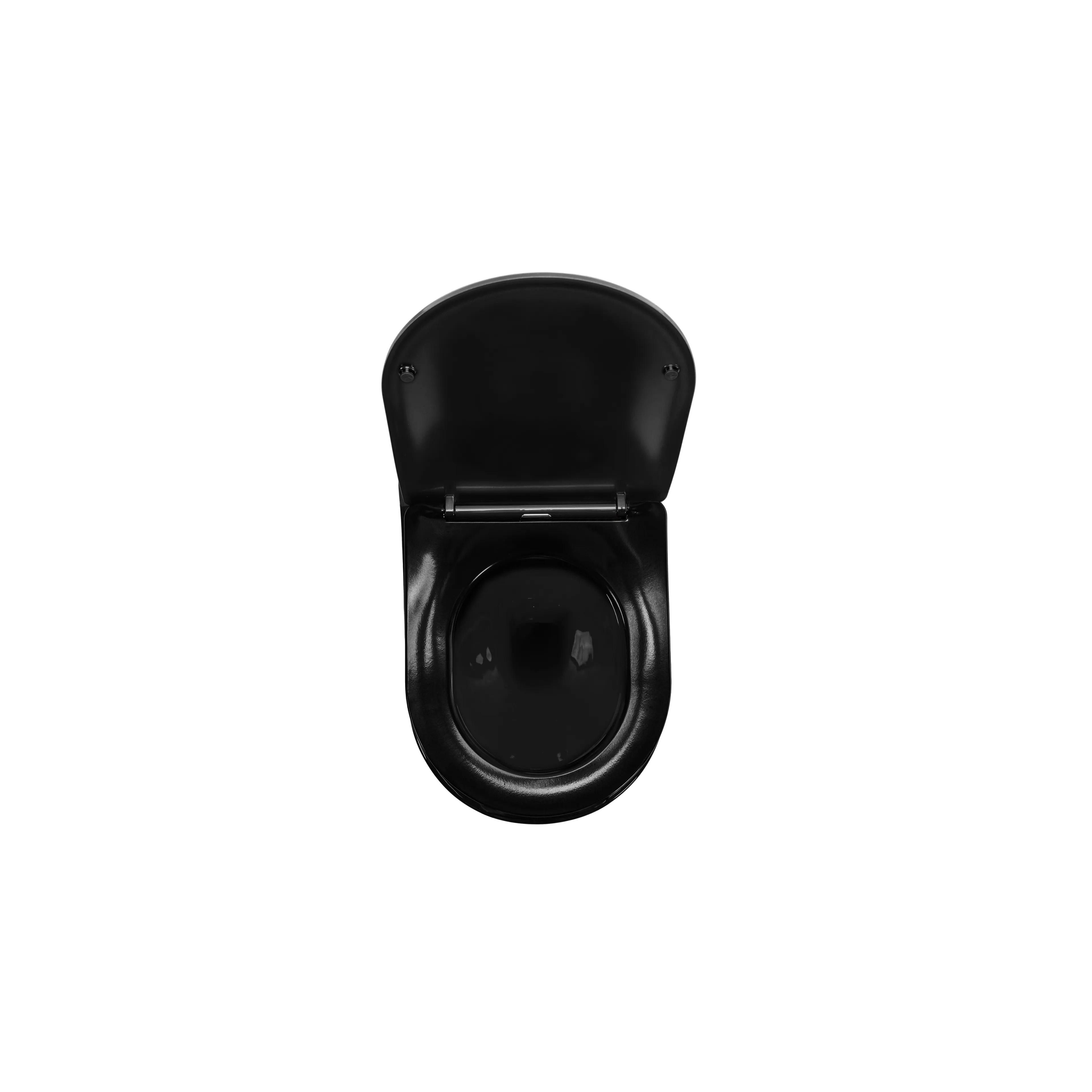 Hangende toilet Rea Carlo Mini Flat Black Gold Edge
