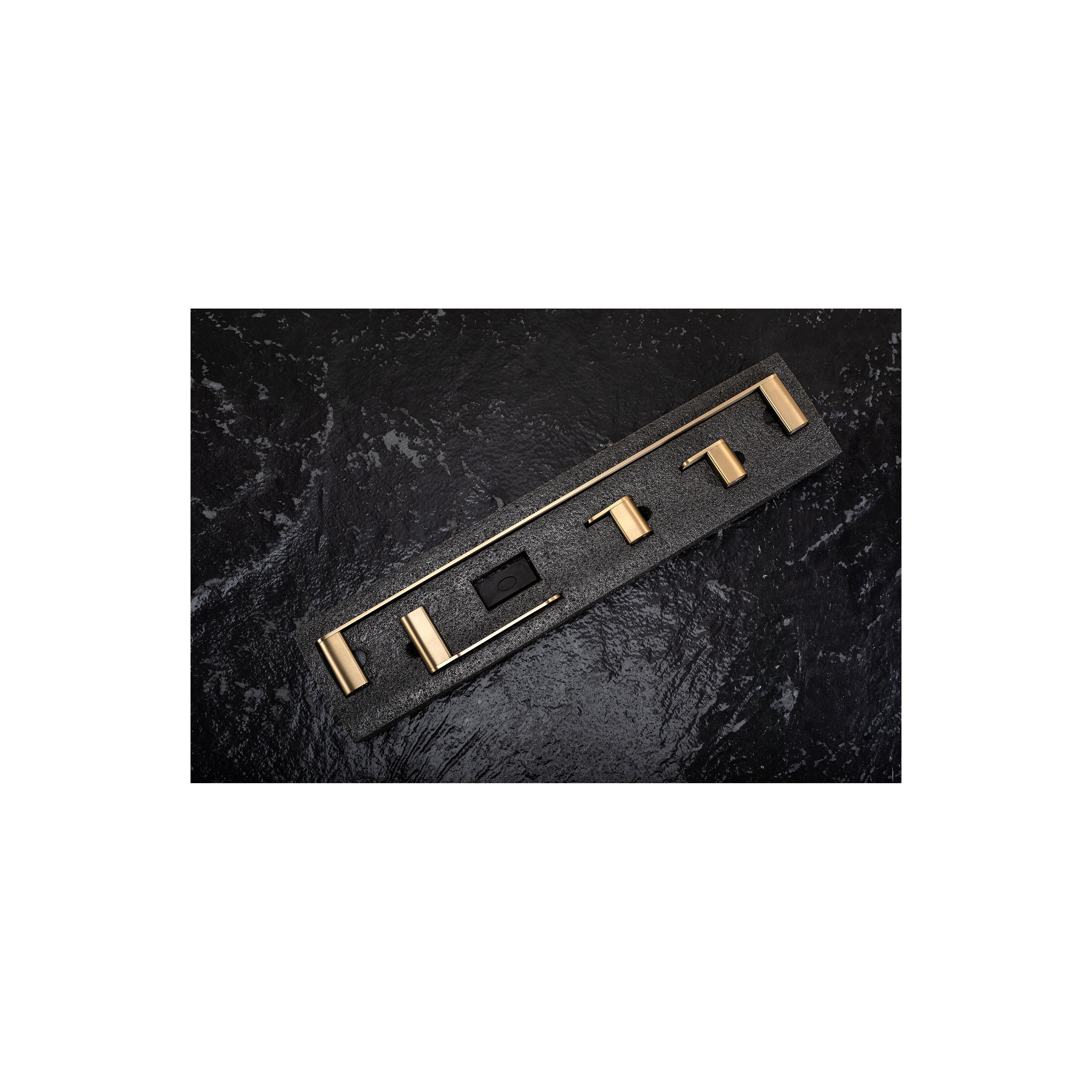 Badezimmer-Accessoire-Set Mati Brush Gold 4-teilig