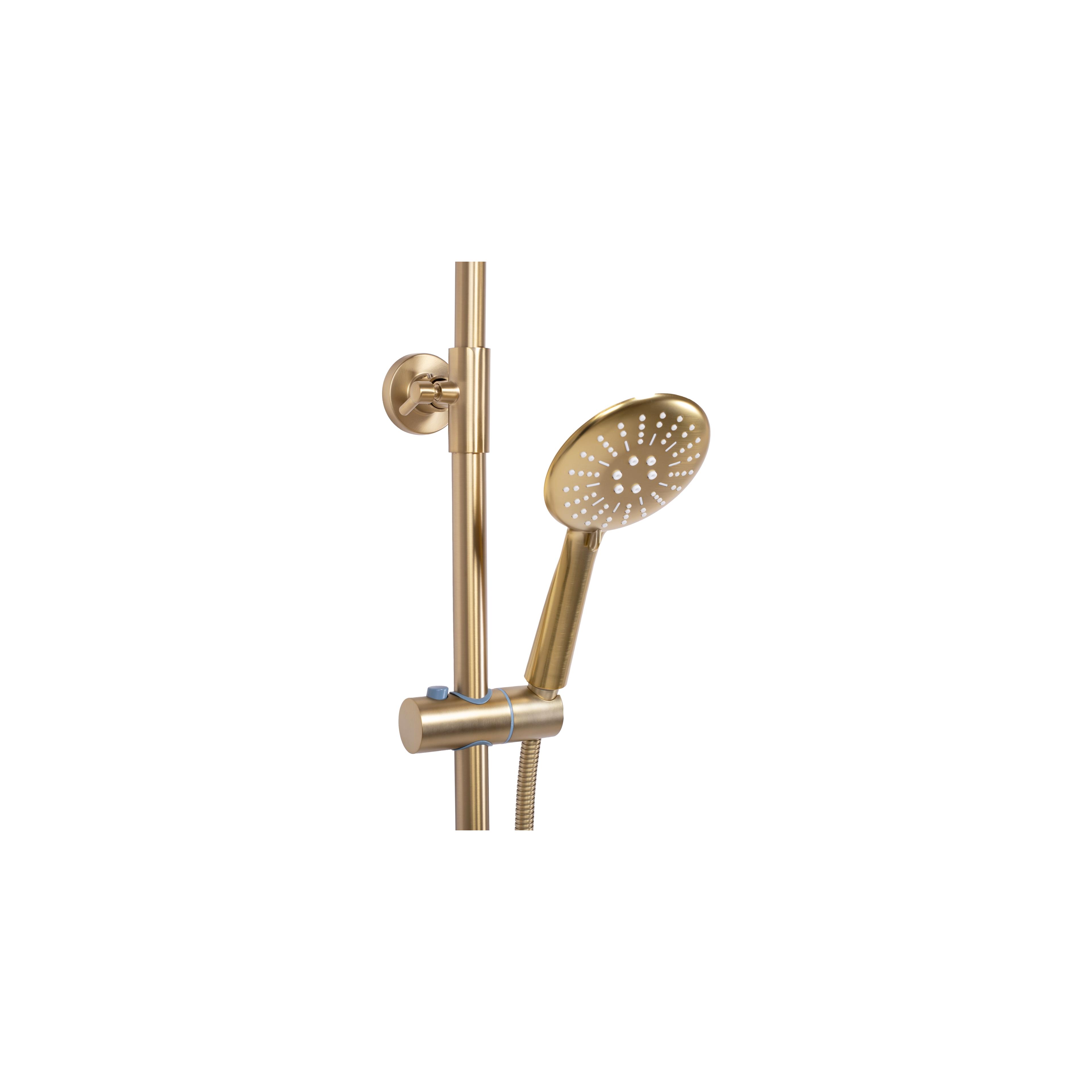 Coloana de dus cu termostat REA Lungo Gold Brush